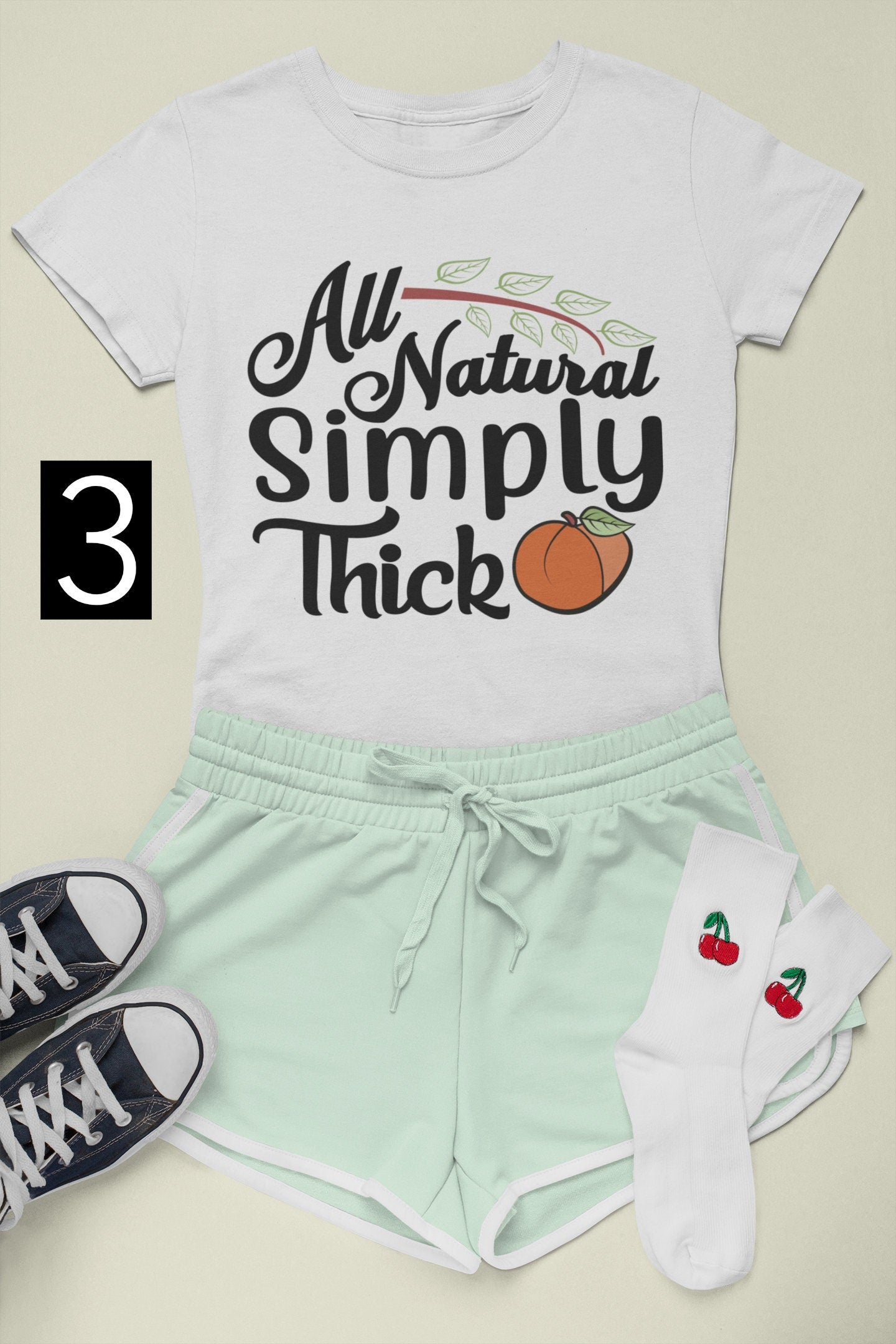 All Natural, Simply Thick graphic t-shirt, sweatshirt, or hoodie! Trendy Fashion. Inspirational. Bold Statement. Sexy. Drip. Glow Up
