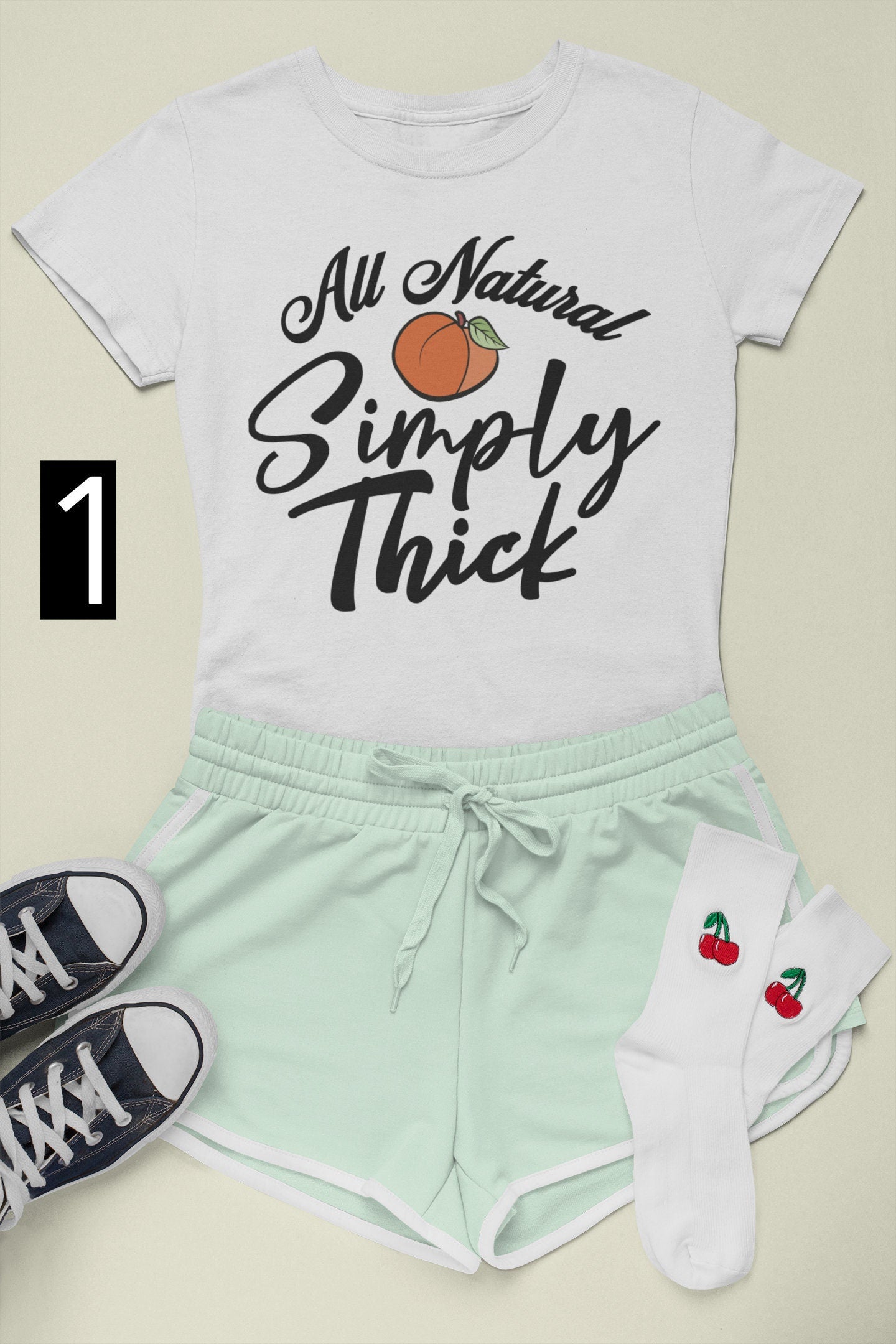 All Natural, Simply Thick graphic t-shirt, sweatshirt, or hoodie! Trendy Fashion. Inspirational. Bold Statement. Sexy. Drip. Glow Up