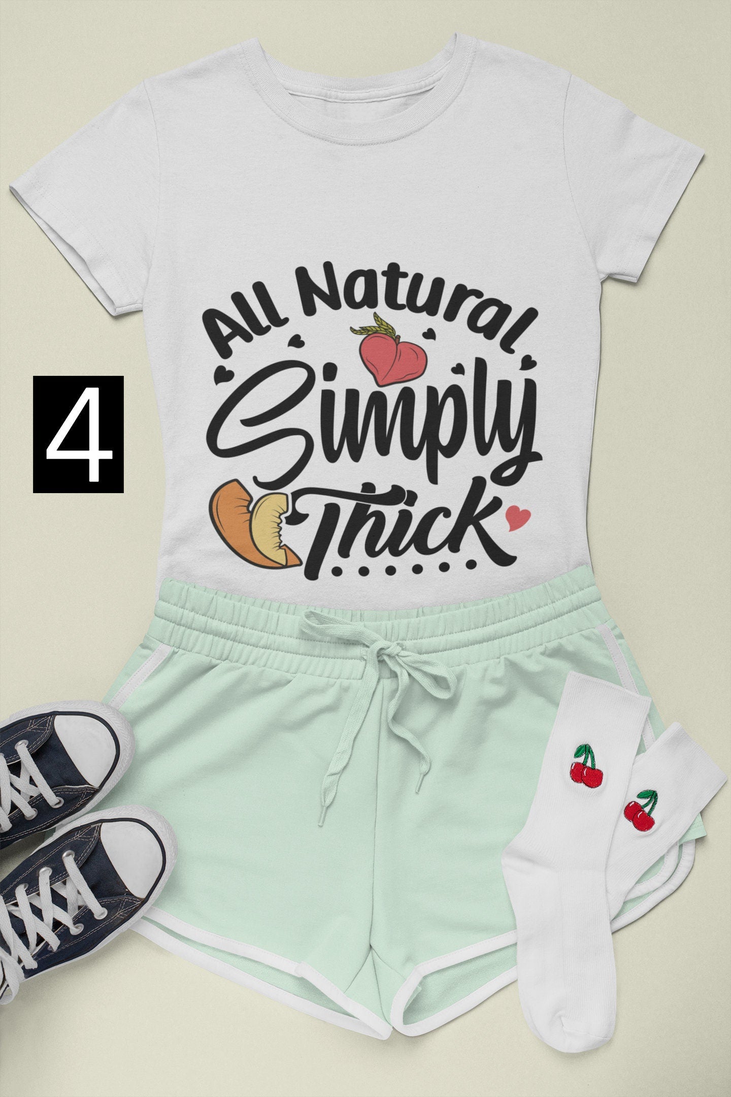 All Natural, Simply Thick graphic t-shirt, sweatshirt, or hoodie! Trendy Fashion. Inspirational. Bold Statement. Sexy. Drip. Glow Up