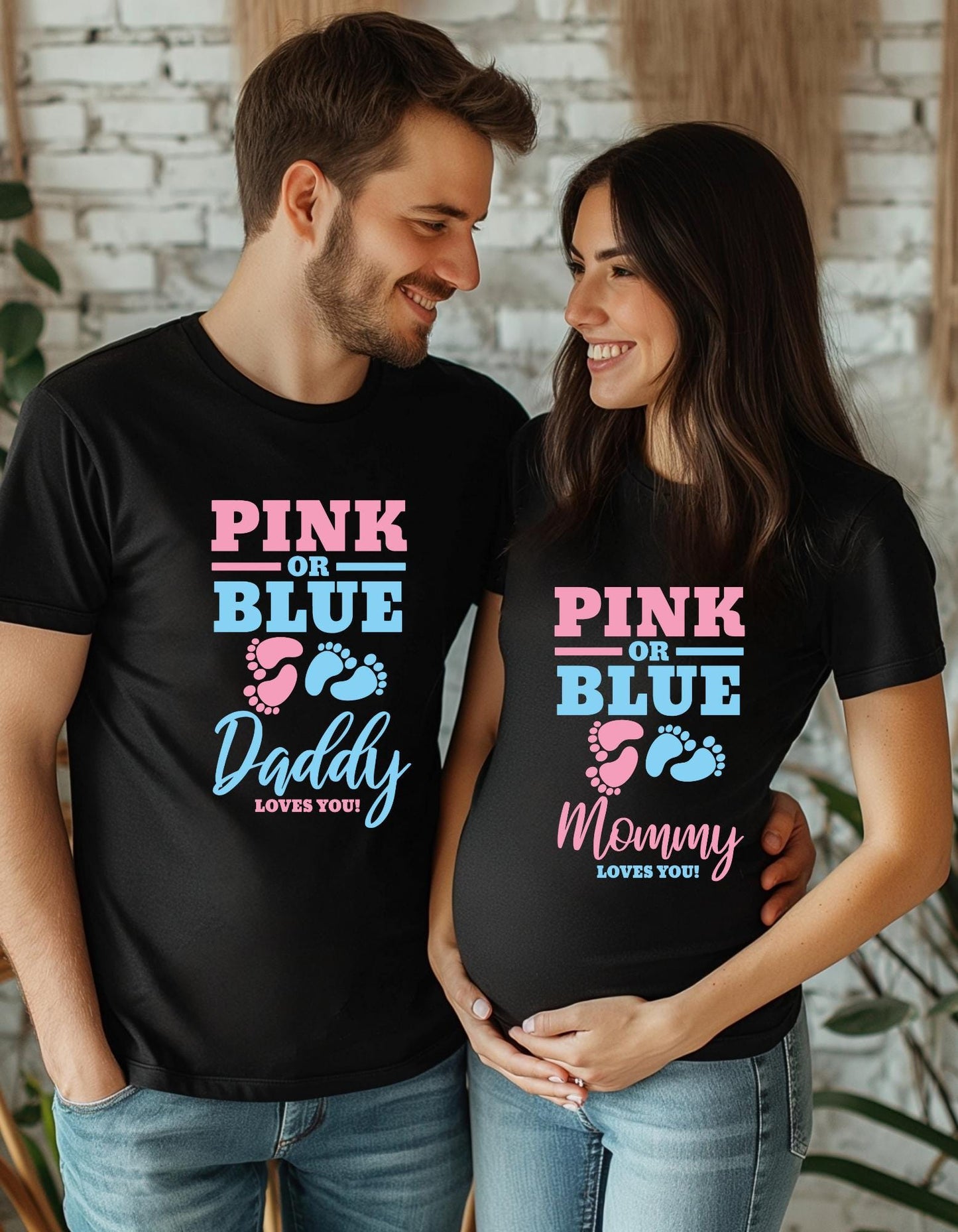 Gender Reveal Matching Shirts: Team Boy or Girl, Baby Shower Tees