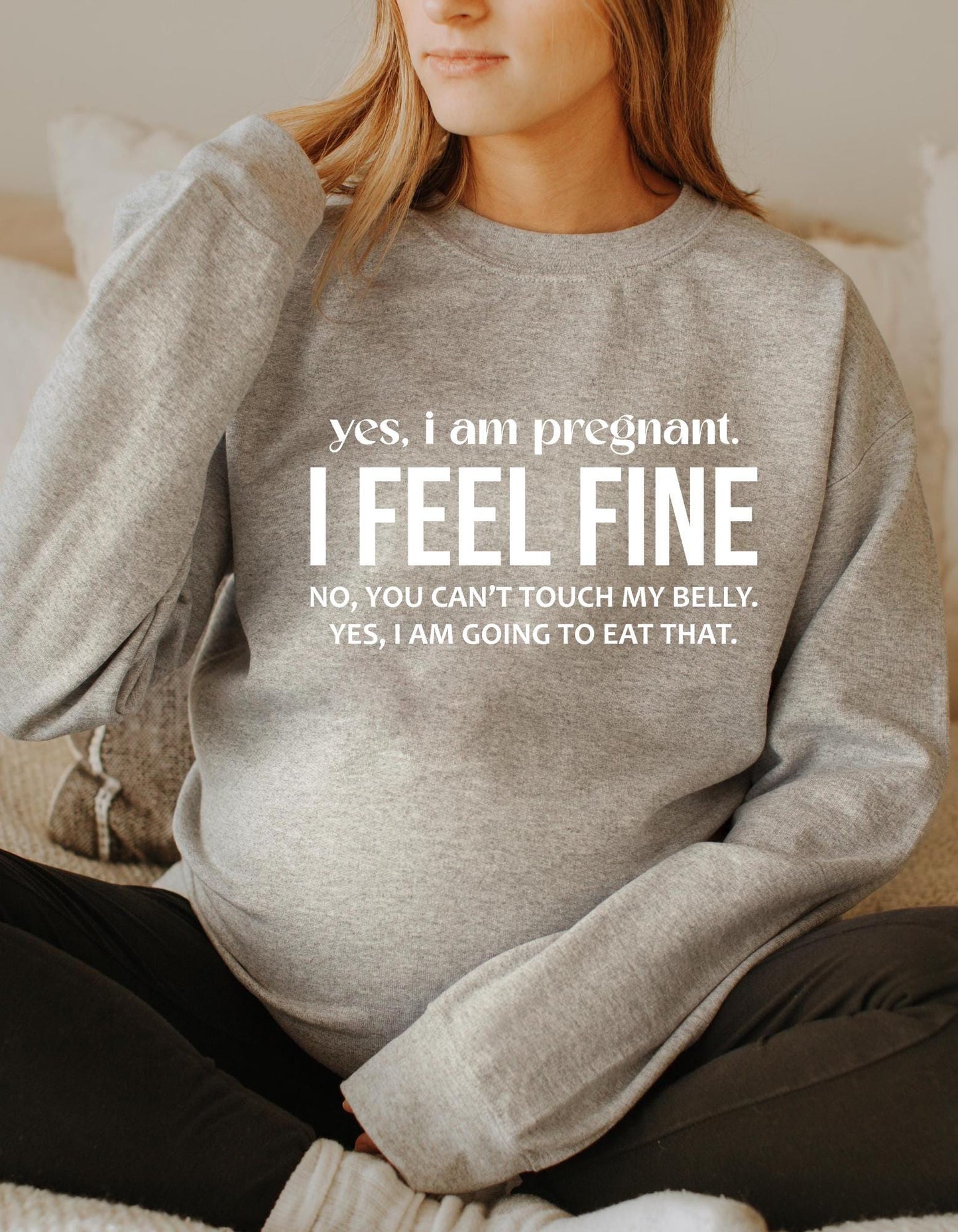 Funny Pregnancy Announcement Shirt: Don't Touch My Belly Tee