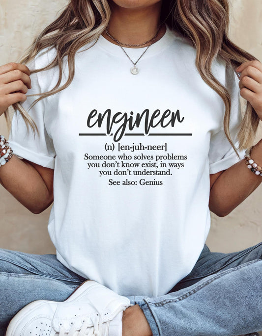 Engineer Definition Graphic Shirts|Crew Neck Sweater|Hoodies. Represent Your Profession. Gift for Engineer.