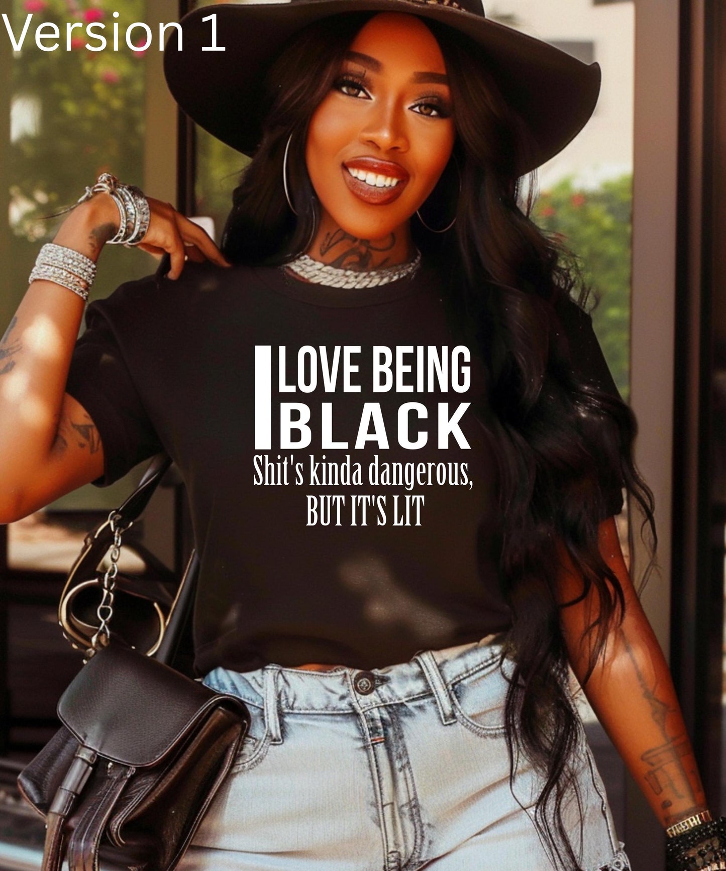 I Love Being Black: Shit's Kinda Dangerous, But It's LIT - Bold & Unapologetic Statement Apparel