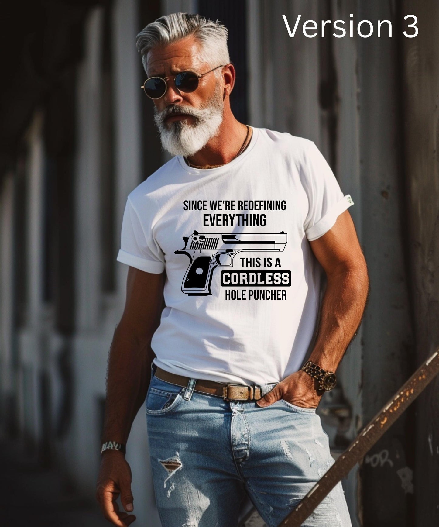 Since We're Redefining Everything, This Is A Cordless Hole Puncher" - Edgy & Humorous Statement Apparel