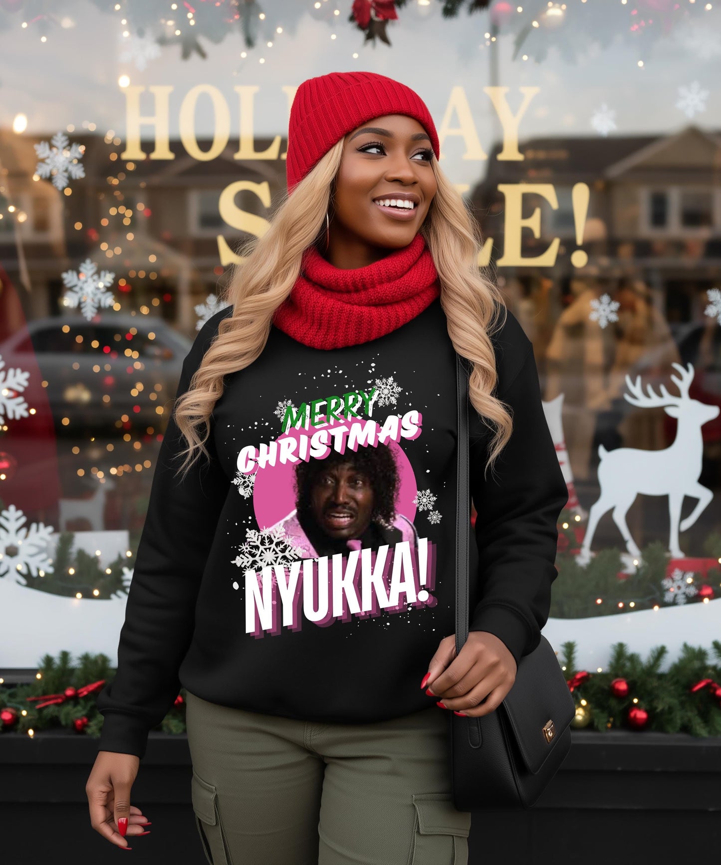 Merry Christmas Nyukka Funny Holiday T-Shirt Hoodie | Next Friday Inspired Urban Christmas Sweater Gift