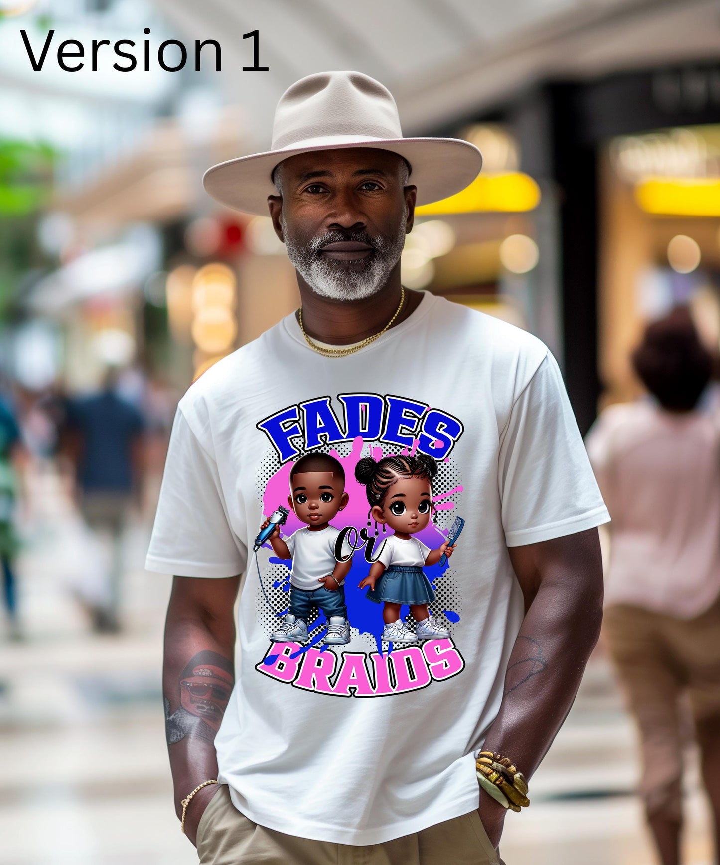 Fades or Braids Gender Reveal Shirt: African American Baby Shower