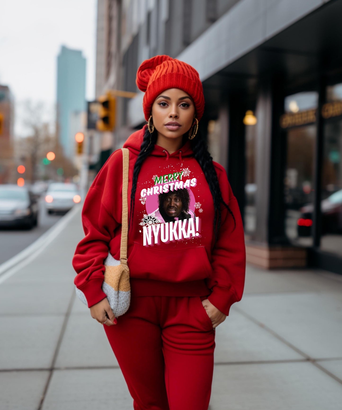 Merry Christmas Nyukka Funny Holiday T-Shirt Hoodie | Next Friday Inspired Urban Christmas Sweater Gift