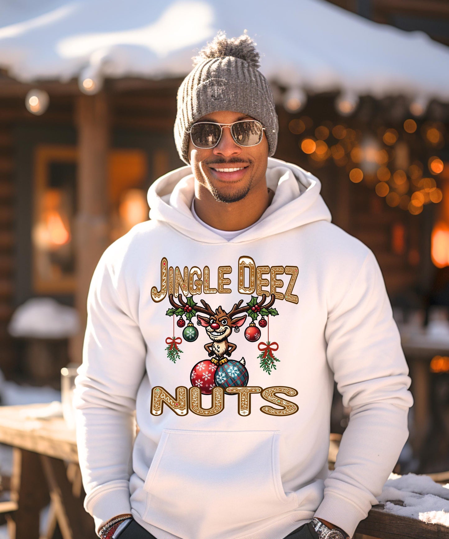 Jingle Deez Nutz!" - The Ultimate NSFW Holiday Cheer Apparel! | Funny Christmas T-Shirt | Hoodie | Crewneck