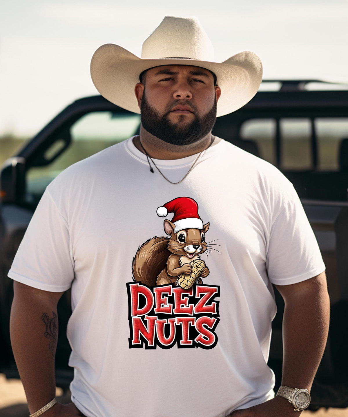 DEEZ NUTZ - The Ultimate Squirrel-Approved, Holiday-Adjacent Gag Apparel | Funny Christmas T-Shirt | Hoodie | Crewneck