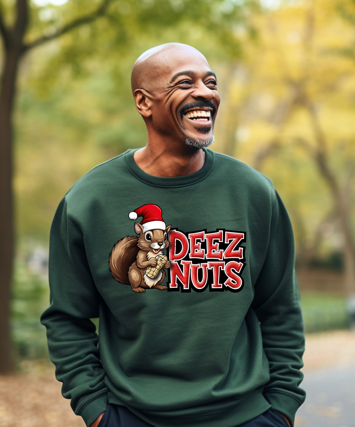 DEEZ NUTZ - The Ultimate Squirrel-Approved, Holiday-Adjacent Gag Apparel | Funny Christmas T-Shirt | Hoodie | Crewneck