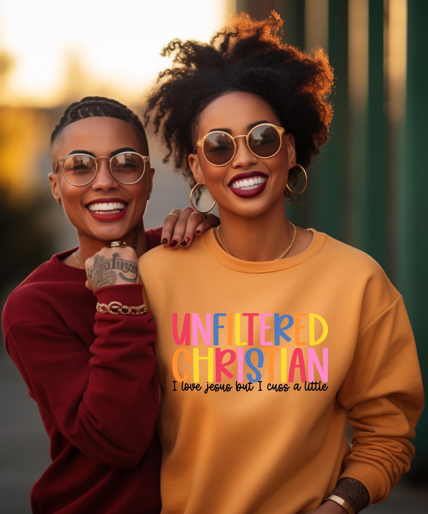 UNFILTERED CHRISTIAN: I Love Jesus But I Cuss A Little - Real Faith, Real Talk, Real Comfort! | T-Shirt | Hoodie | Crewneck