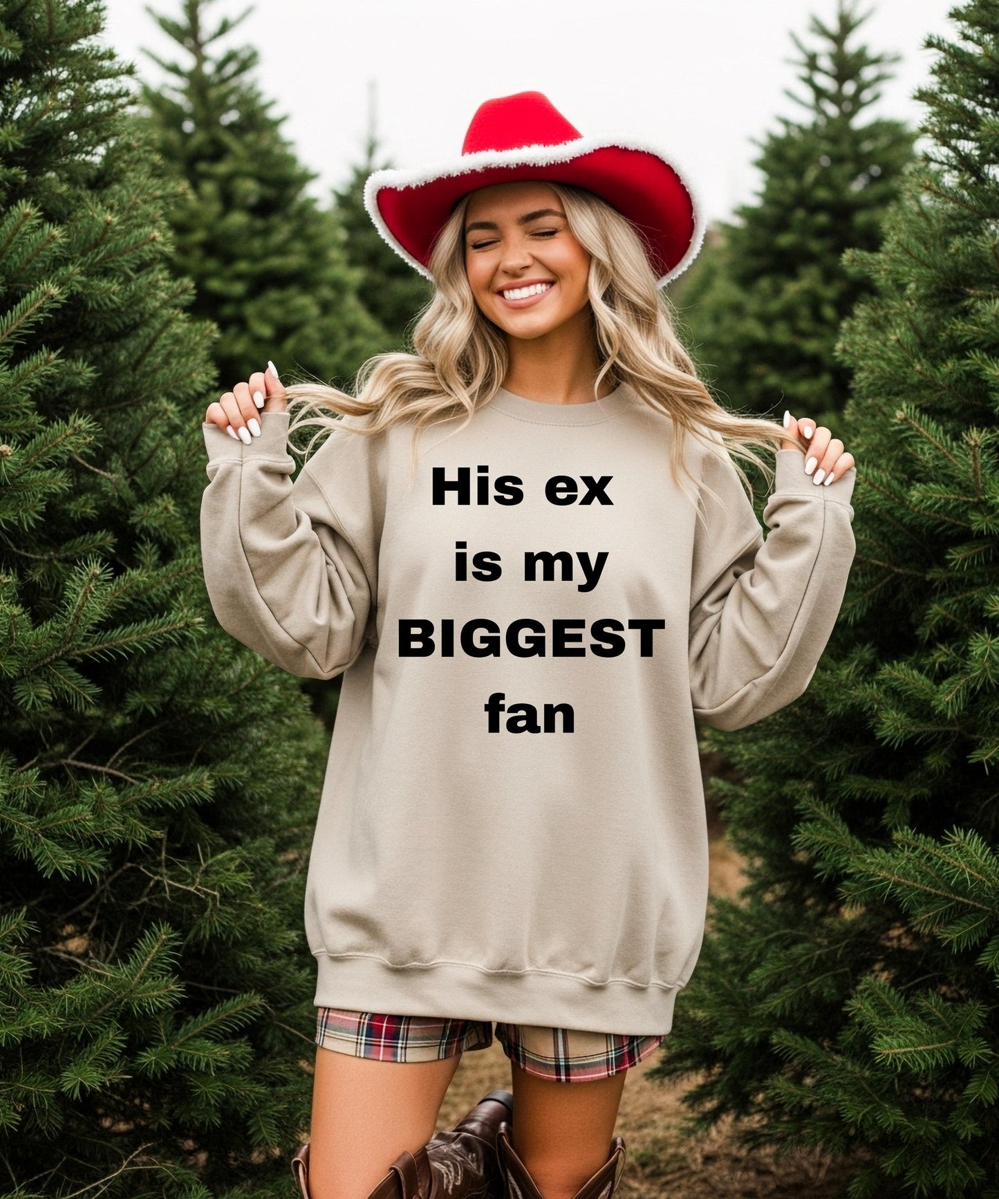 Serve Major Attitude with the "His Ex Is My Biggest Fan" Eye-Catching | T-shirts | Crew Neck Sweater | Hoodies. Bold Petty Shirt.