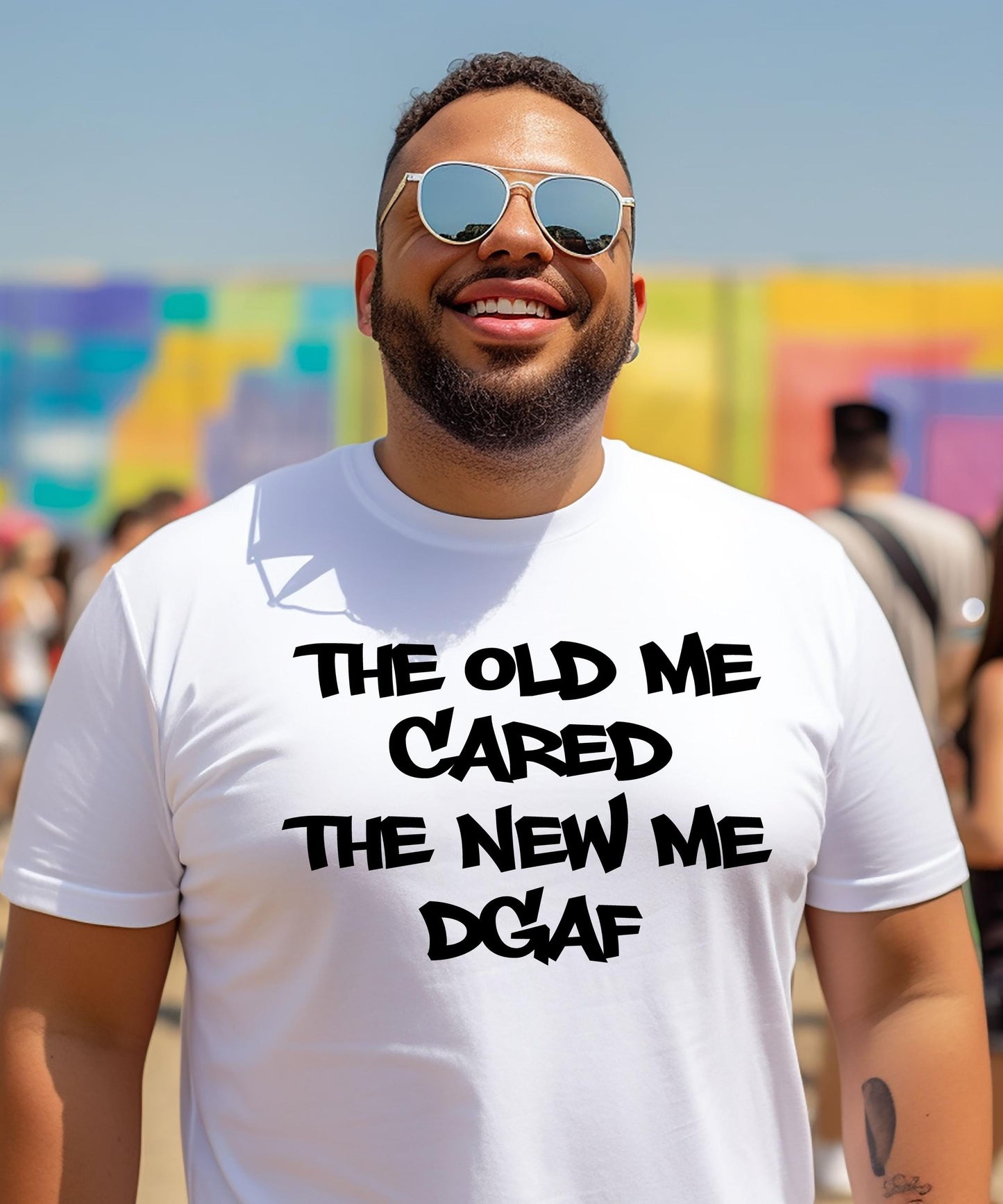 The Old Me Cared The New Me DGAF | T-shirts | Crew Neck Sweater | Hoodies. Level Up Your Mindset with the Ultimate Peace of Mind Gear.