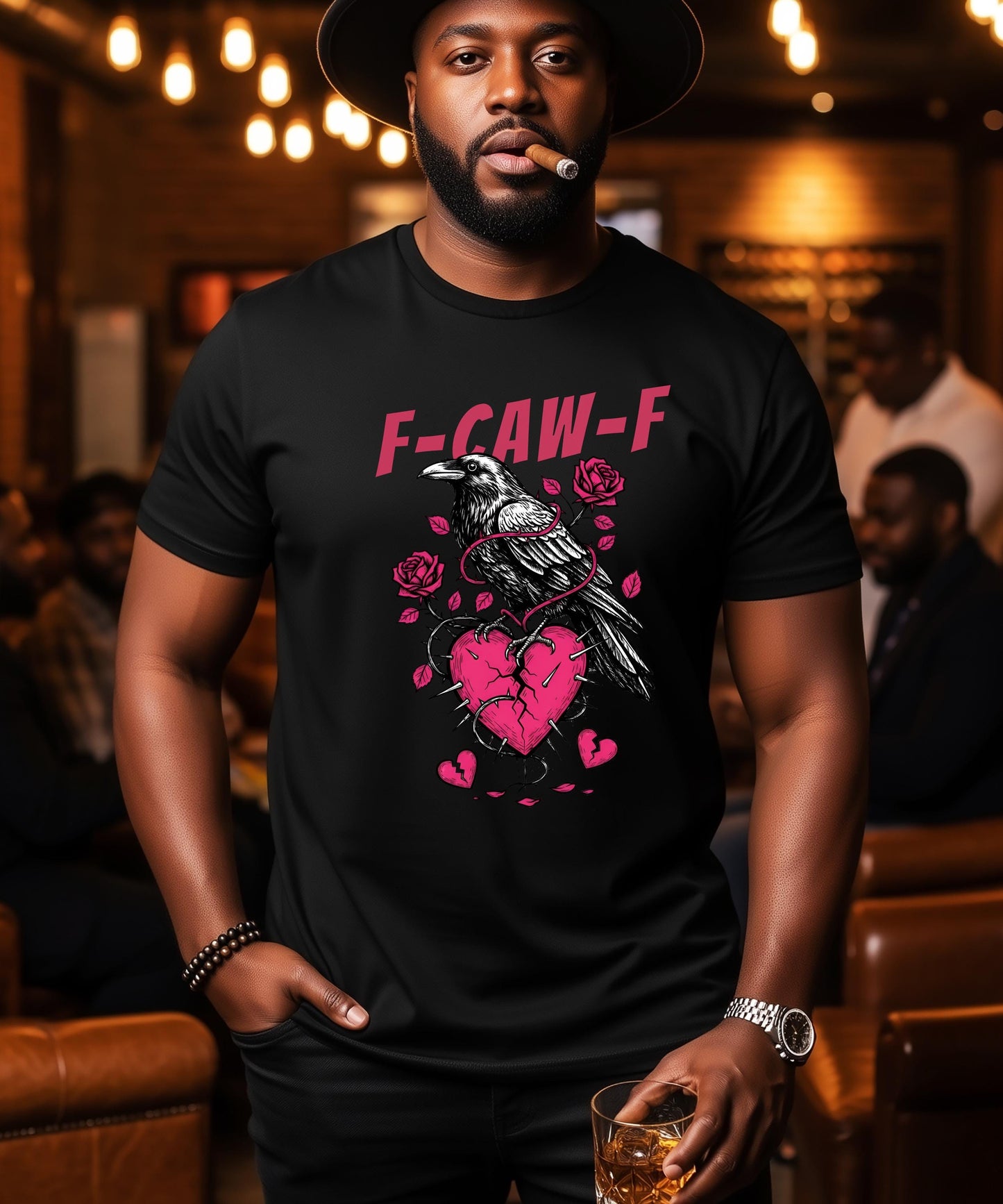 F-CAW-F Shirt | Funny Anti Valentine's Day Gift | Sarcastic Crow Hoodie | Raven Pun Sweatshirt | Rude Bird Graphic Tee | Introvert Gift