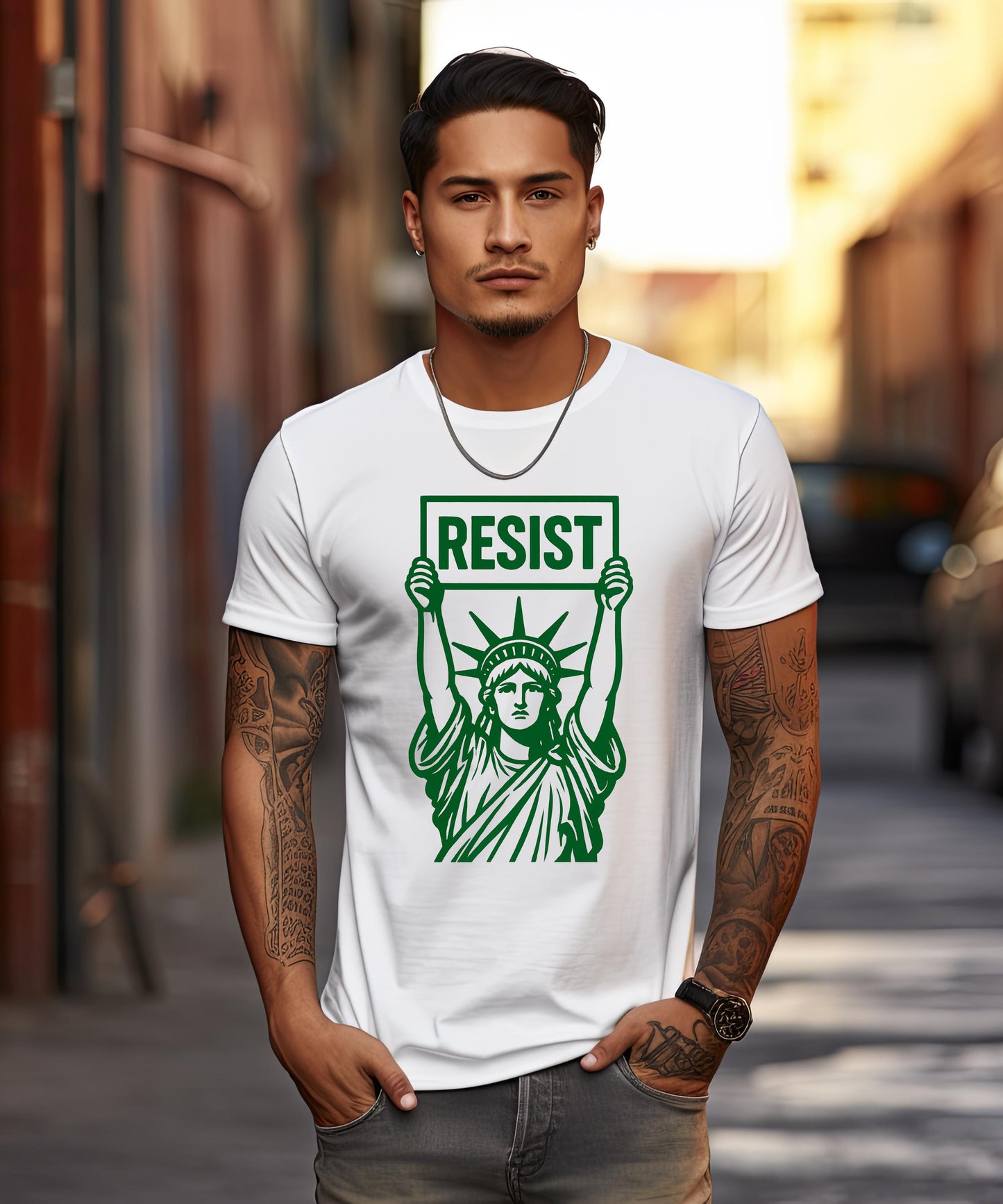 Resist Shirt | Statue of Liberty Protest Tee | Political Activist Gift | Social Justice Hoodie | Democracy Sweatshirt | Unisex Graphic Tee