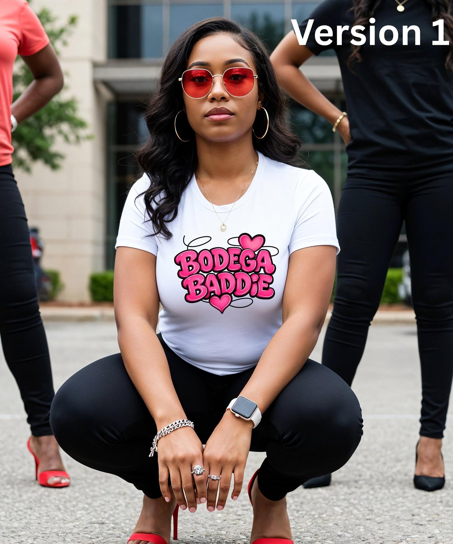 Bodega Baddie T-Shirt | Hoodie | Crewneck | Perfect Cardi B Concert Outfit | Y2K Pink Heart Graphic Tee