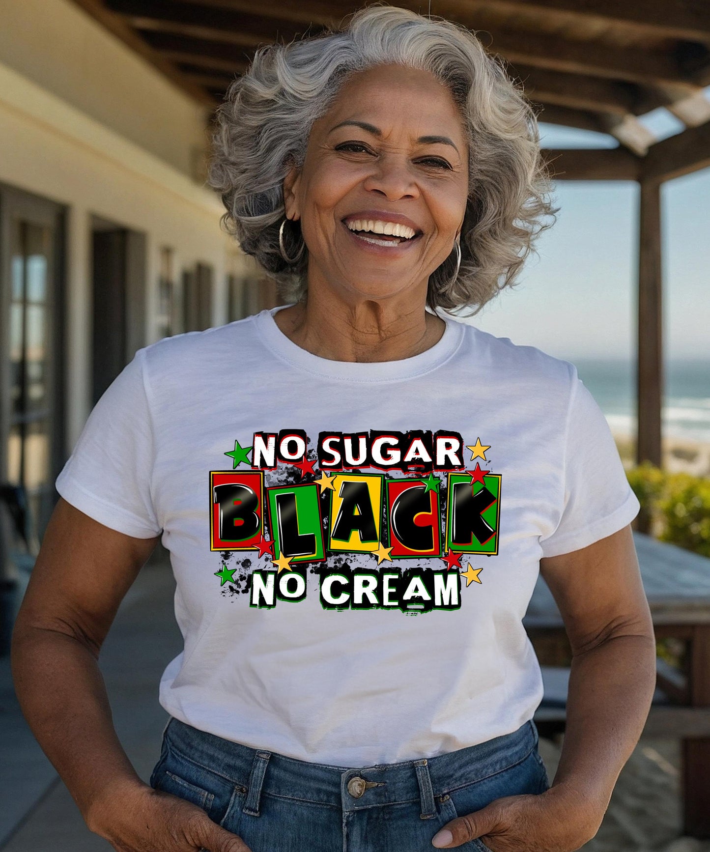 No Sugar No Cream Shirt | Black Pride Gift | Pan African Colors Tee | Melanin Apparel | Black History Month | Unisex Graphic Tee