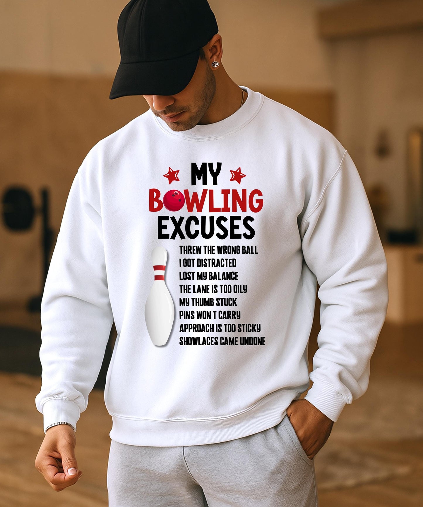 Funny Bowling Hoodie | Bowler Excuses Shirt | Bowling Team Gift | League Uniform | Strike Spare Sweatshirt | Bowling Gift
