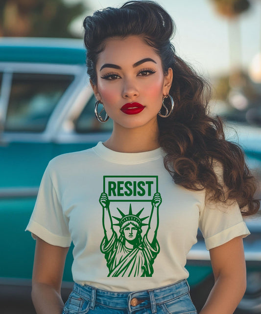 Resist Shirt | Statue of Liberty Protest Tee | Political Activist Gift | Social Justice Hoodie | Democracy Sweatshirt | Unisex Graphic Tee