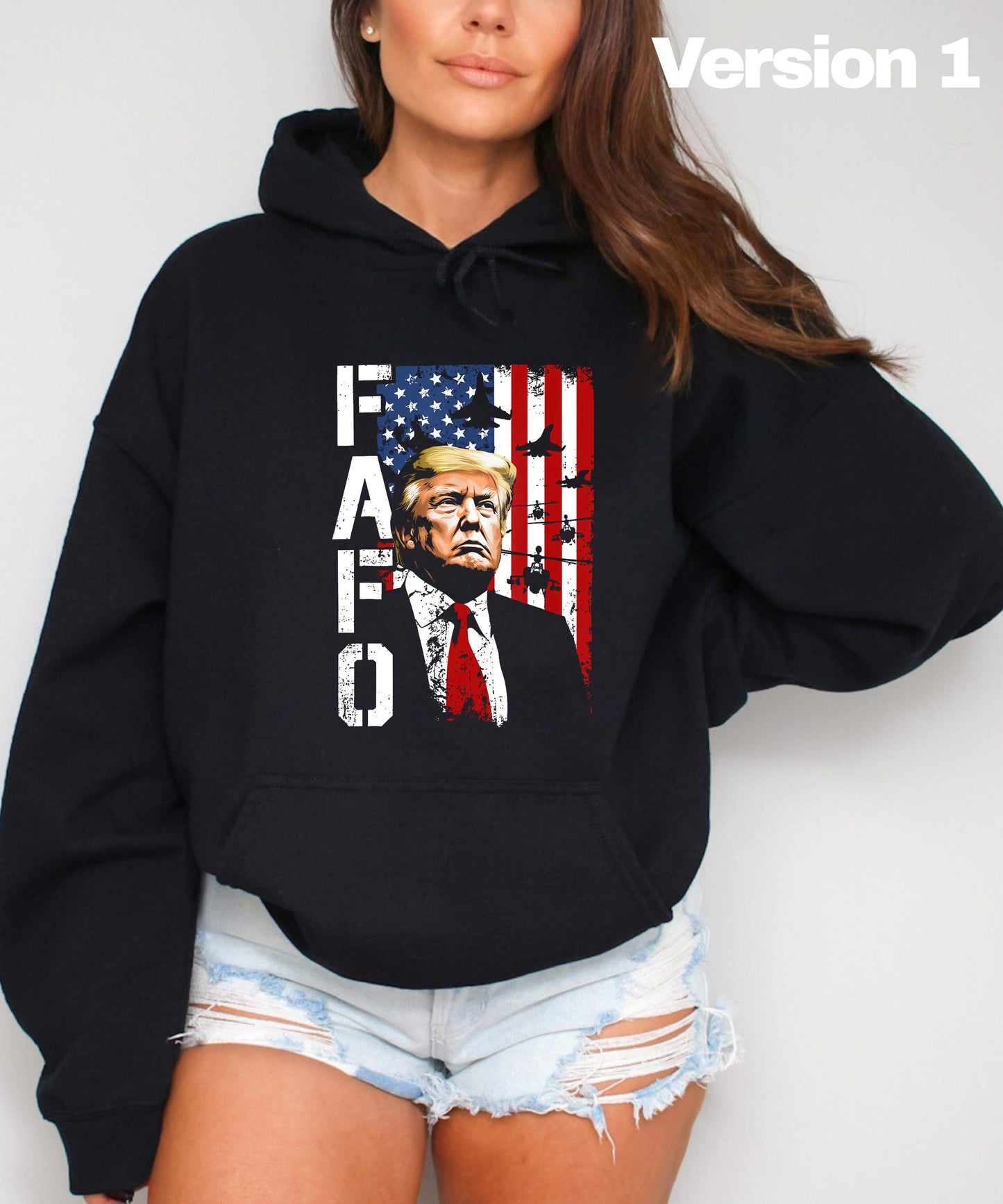 FAFO Trump Shirt | American Flag Patriot Hoodie | Republican Gift | Conservative Sweatshirt | Political Apparel | Unisex Fit