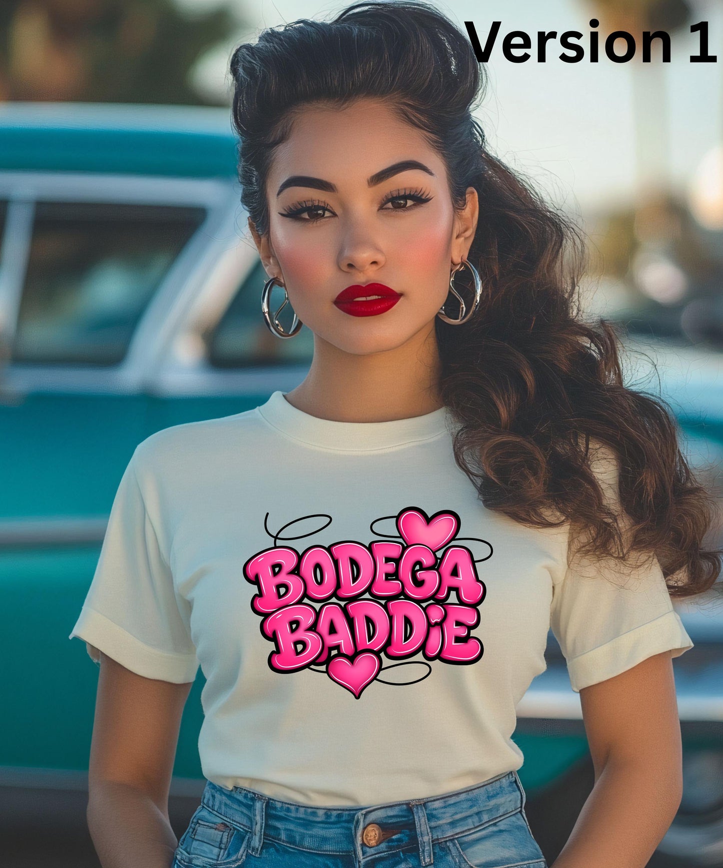Bodega Baddie T-Shirt | Hoodie | Crewneck | Perfect Cardi B Concert Outfit | Y2K Pink Heart Graphic Tee
