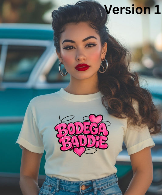 Bodega Baddie T-Shirt | Hoodie | Crewneck | Perfect Cardi B Concert Outfit | Y2K Pink Heart Graphic Tee