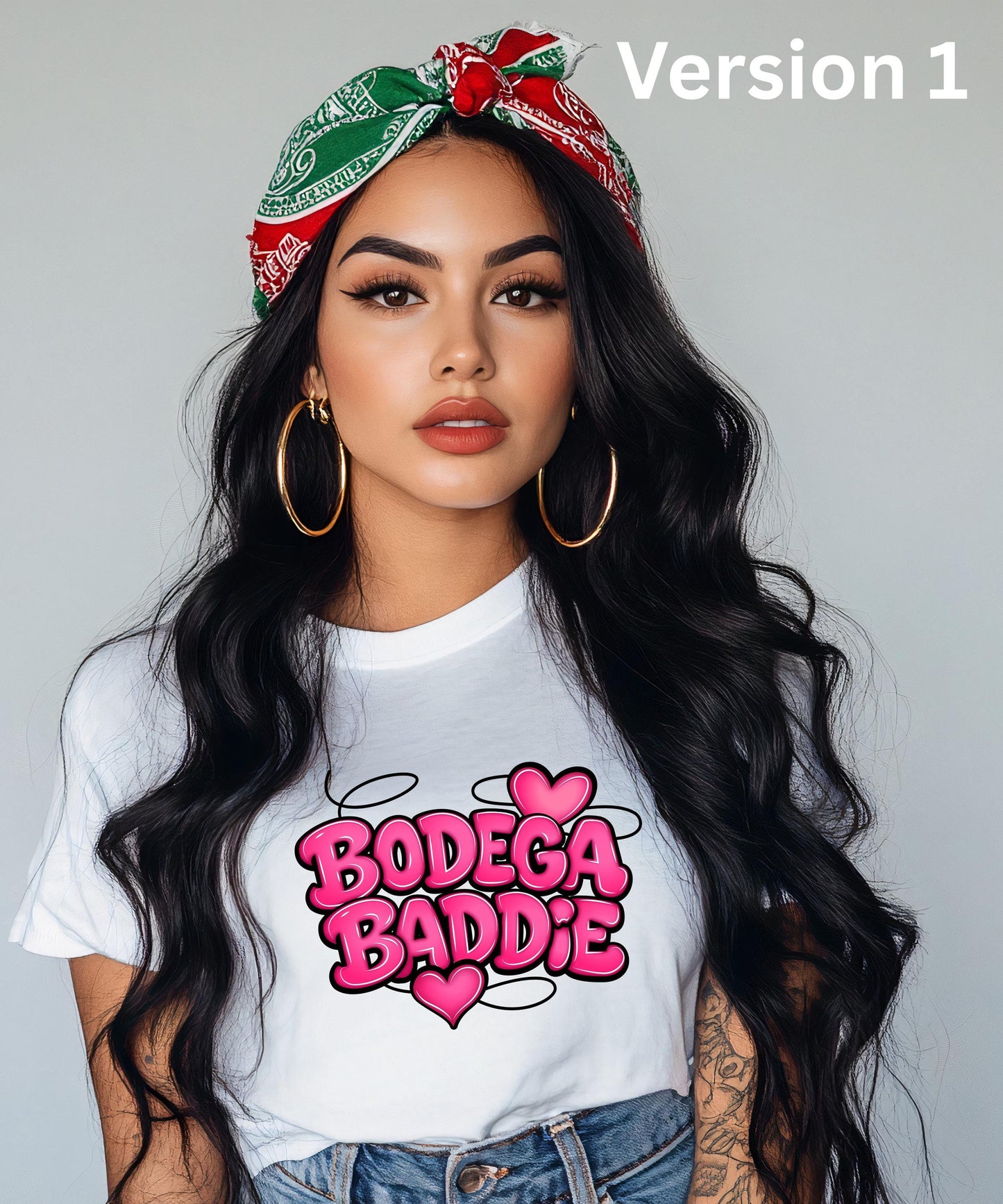 Bodega Baddie T-Shirt | Hoodie | Crewneck | Perfect Cardi B Concert Outfit | Y2K Pink Heart Graphic Tee