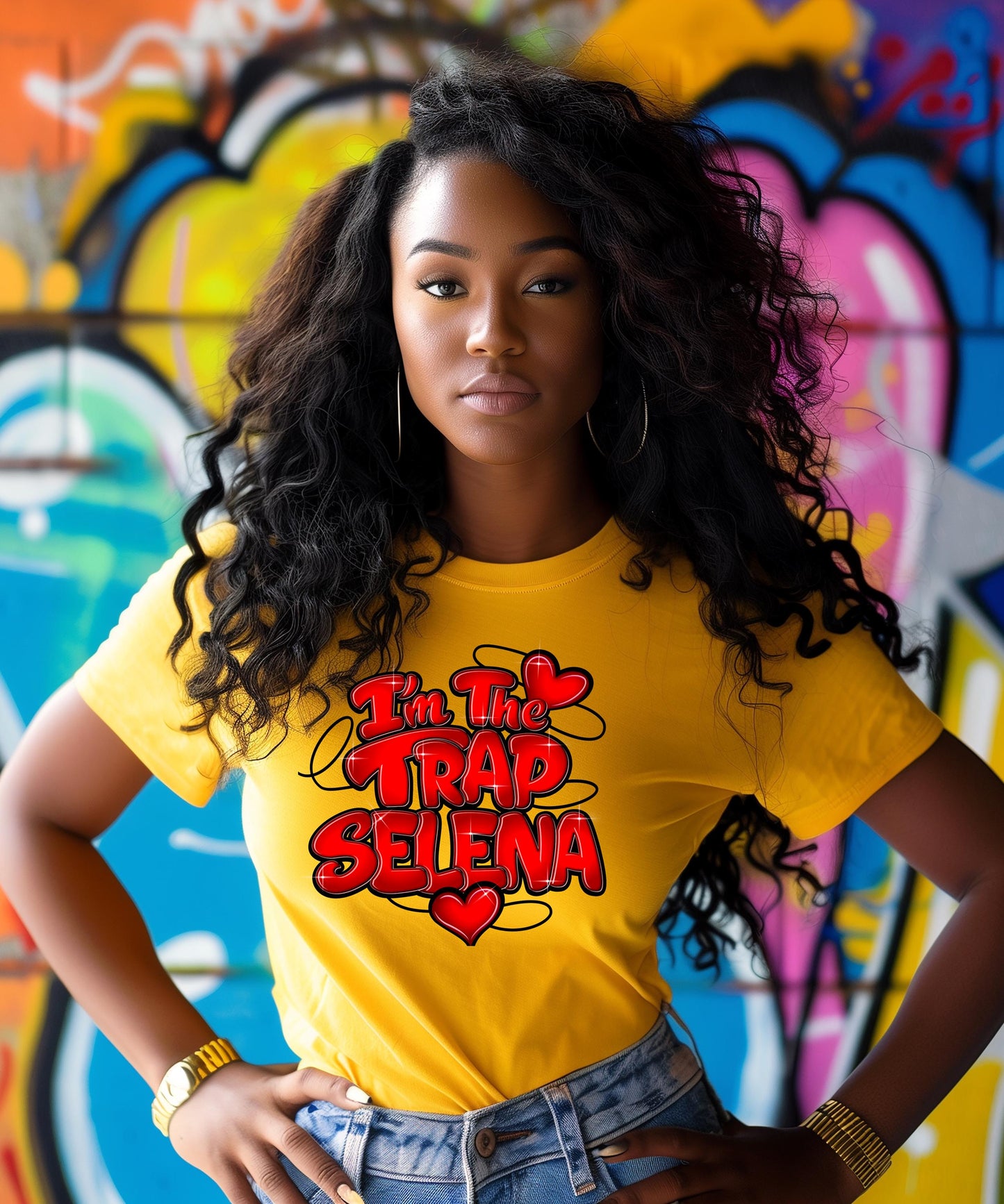 I'm The Trap Selena Shirt | Cardi B Concert | Y2K Latina Graphic Tee | Trap Music Hoodie | Hip Hop Sweatshirt | Graffiti Airbrush Crewneck