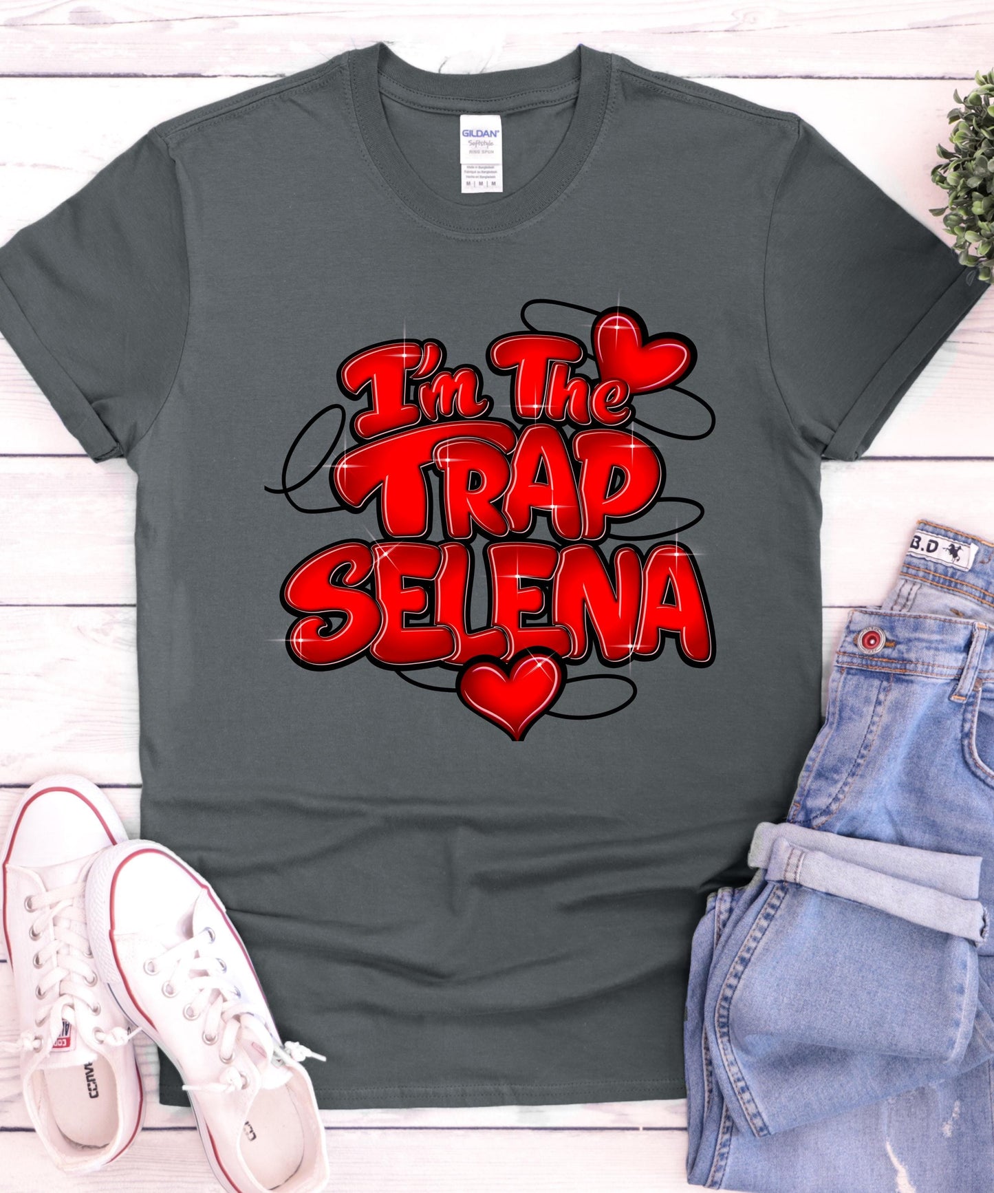 I'm The Trap Selena Shirt | Cardi B Concert | Y2K Latina Graphic Tee | Trap Music Hoodie | Hip Hop Sweatshirt | Graffiti Airbrush Crewneck