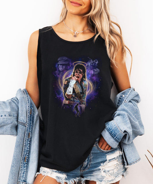 MJ King of Pop Collage Graphic Tee | Retro 80s Thriller Era Shirt