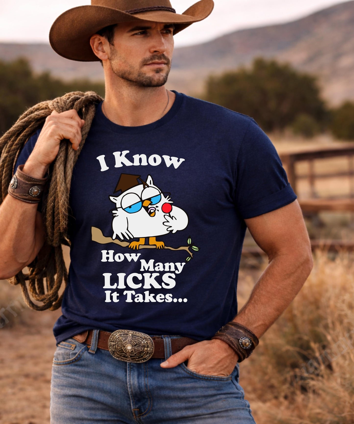 I Know How Many Licks Shirt | Retro Mr Owl | Funny Nostalgia Graphic Tee | 90s Commercial Parody | Vintage Candy Gift | Unisex Apparel