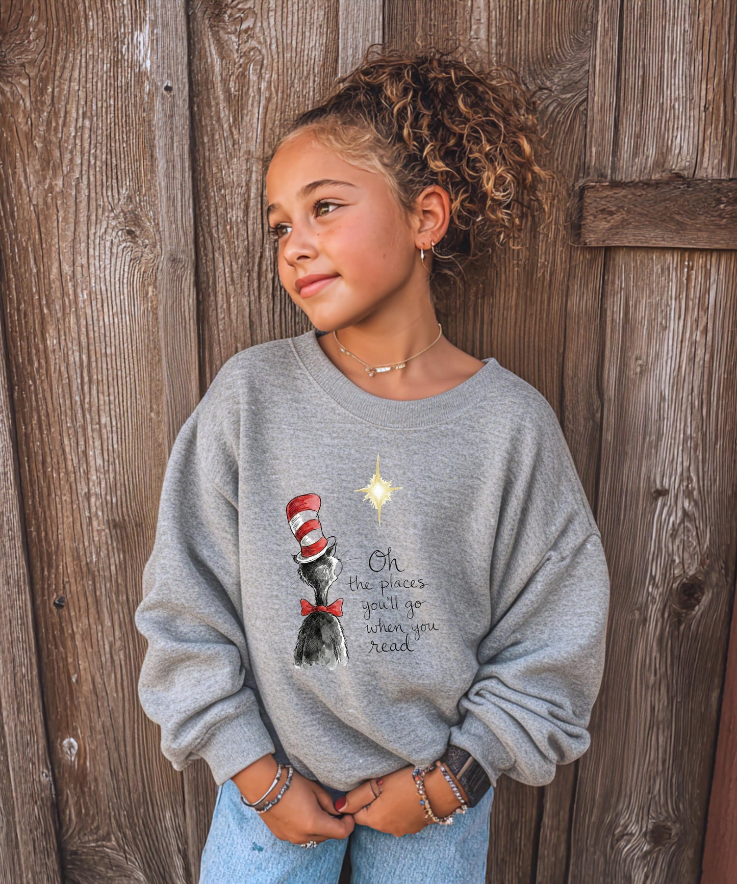 Oh The Places You'll Go When You Read | Funny Teacher Hoodie | Book Lover Graphic Tee | Librarian Gift | Literacy Week | Reading Apparel