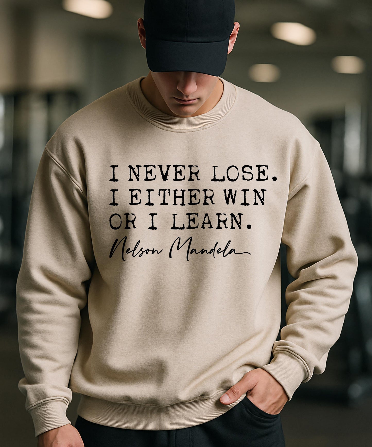 I Never Lose I Either Win Or I Learn Shirt, Nelson Mandela Quote Tee, Motivational Mindset Apparel, Adult & Youth Sizes