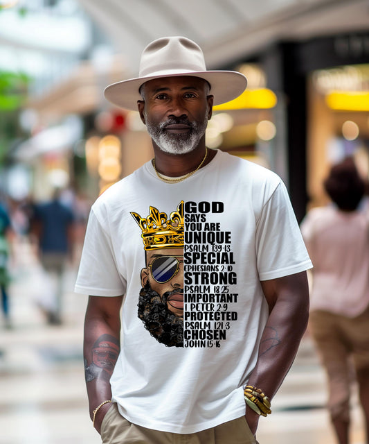Religious Graphic Sweater: Crowned Man, Christian Apparel