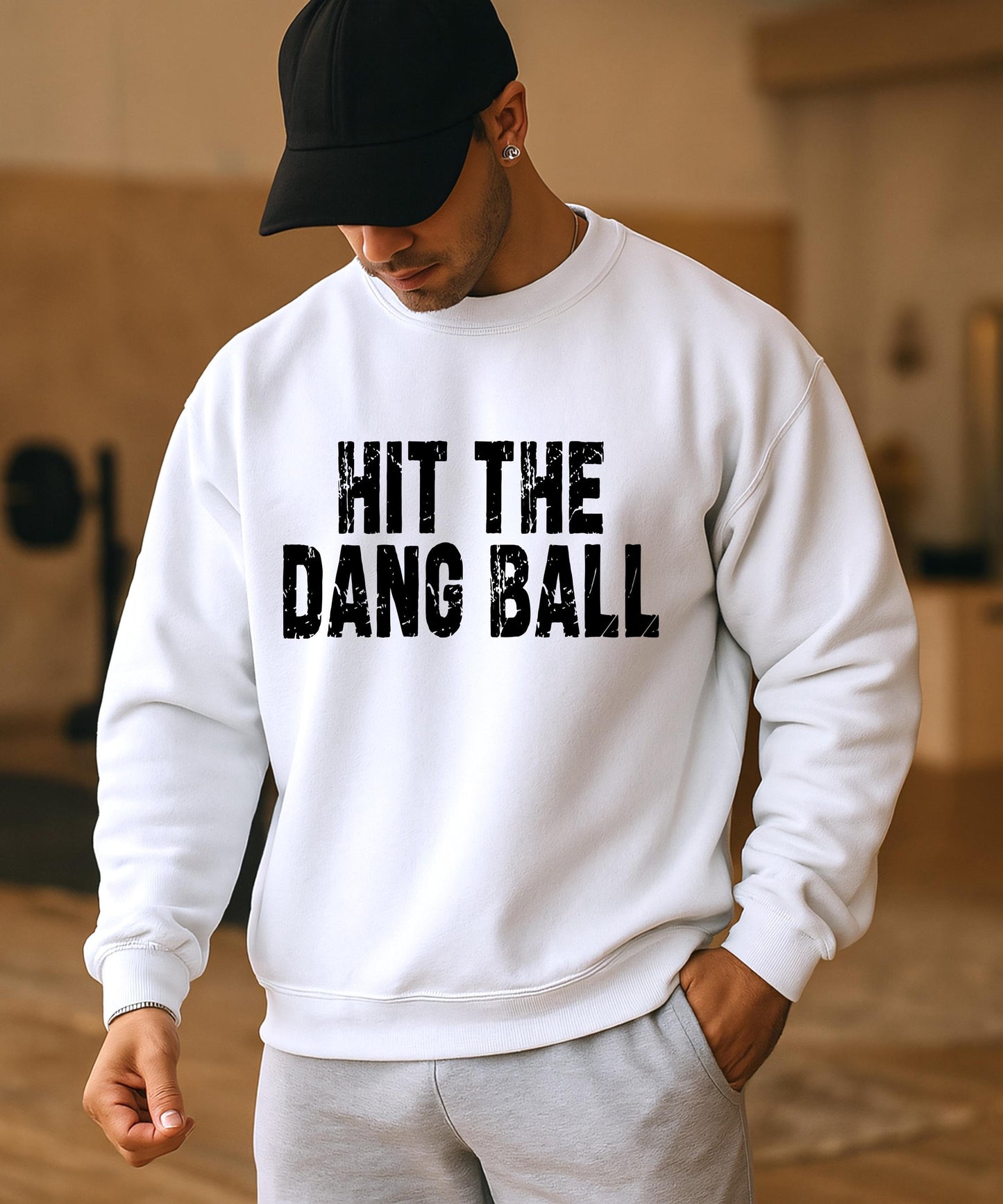Hit The Dang Ball Shirt, Funny Sports Mom Tee, Baseball Softball Coach Gift, Distressed Game Day Sweatshirt, Stadium Hoodie
