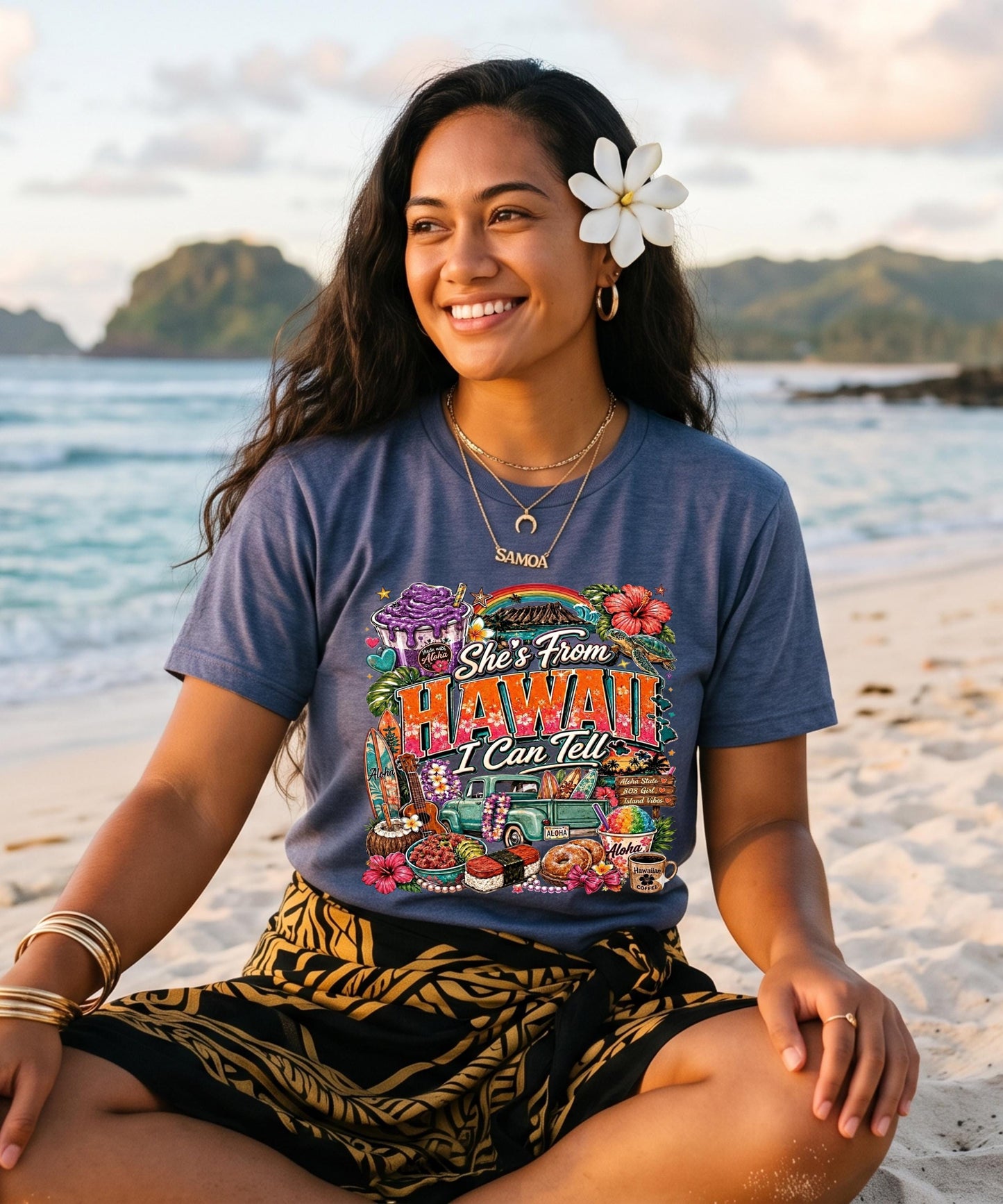 She's From Hawaii I Can Tell Shirt, Funny Tropical Graphic Tee, Retro Aloha State Apparel, Island Vacation Sweater, Surf Beach Hoodie