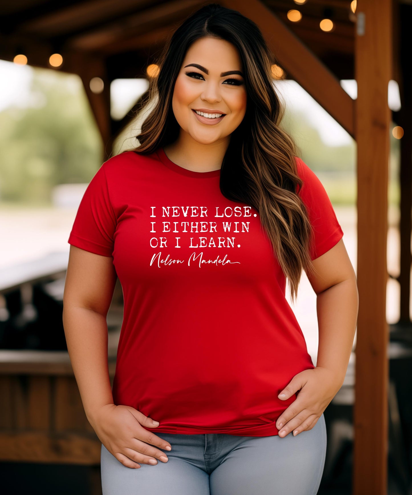 I Never Lose I Either Win Or I Learn Shirt, Nelson Mandela Quote Tee, Motivational Mindset Apparel, Adult & Youth Sizes