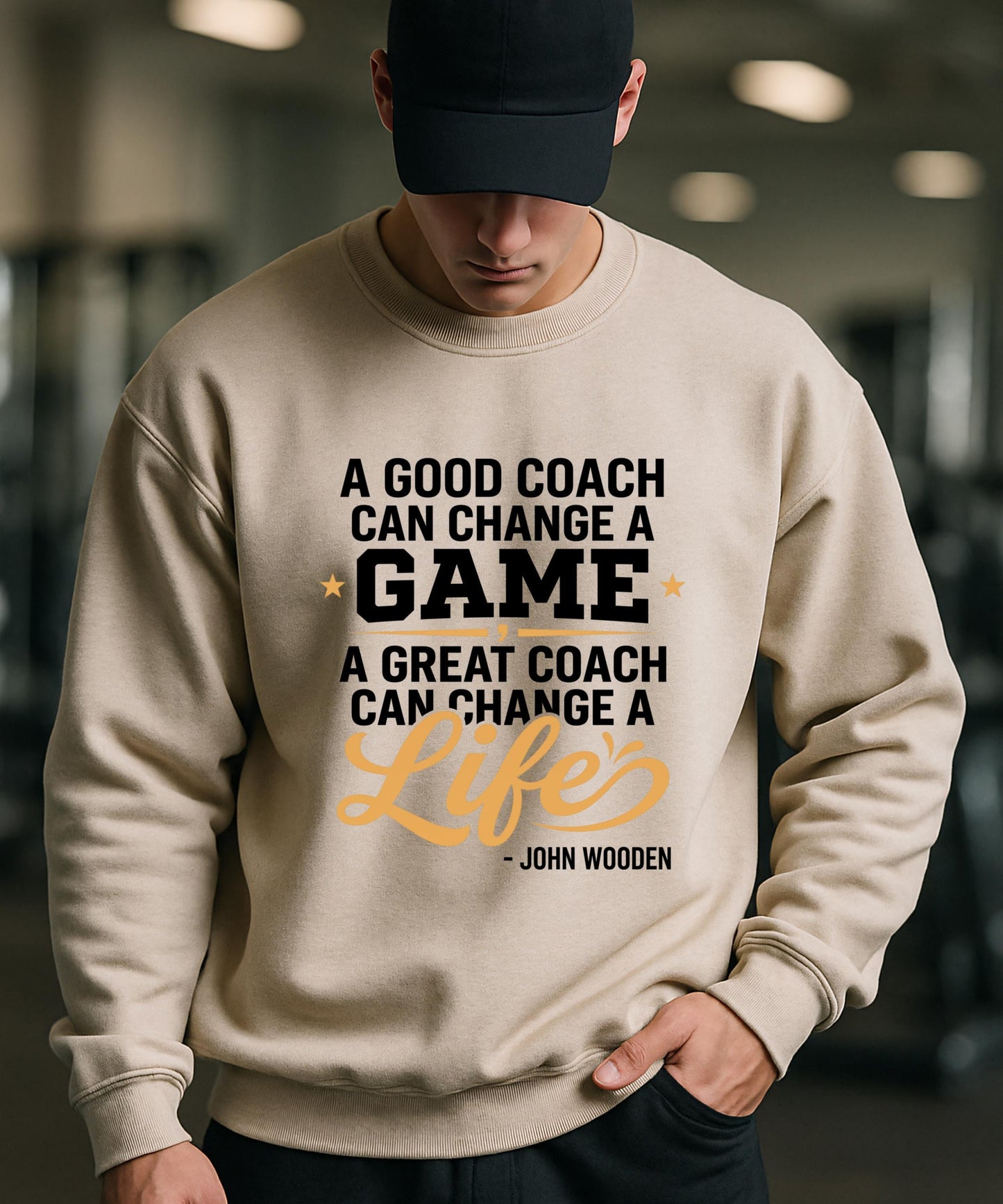 Great Coach Can Change A Life Shirt John Wooden Quote, Basketball, Baseball, Football, Coach Gift, Mentor Appreciation Graphic Tees!
