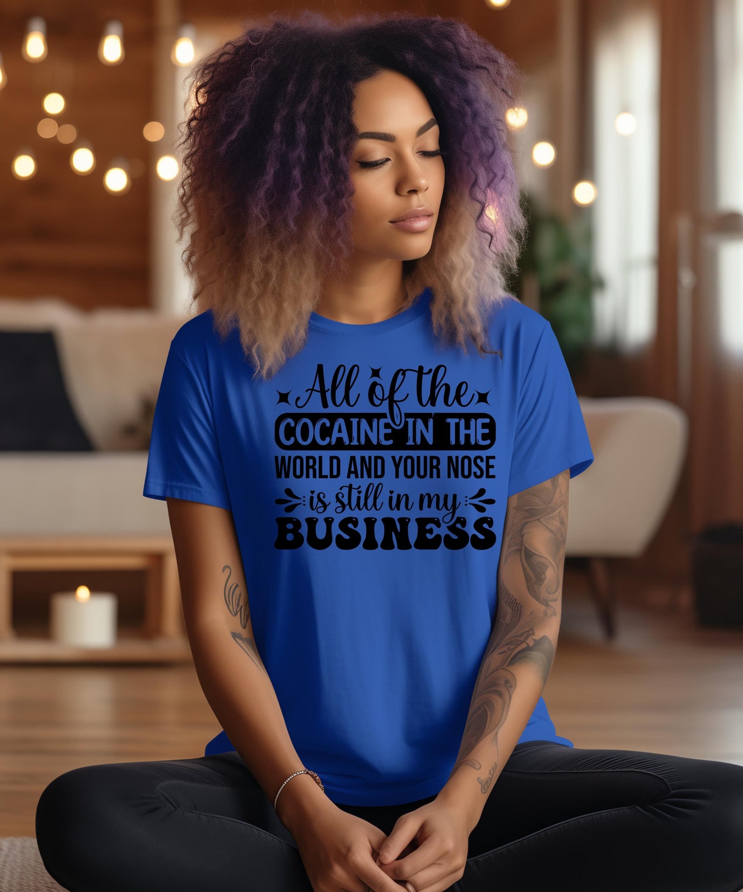Funny Nosy People Shirt, Sarcastic Mind Your Business Tee, Sassy Quote Apparel, Humorous Graphic T-Shirt, Sarcasm Crew Neck Sweater