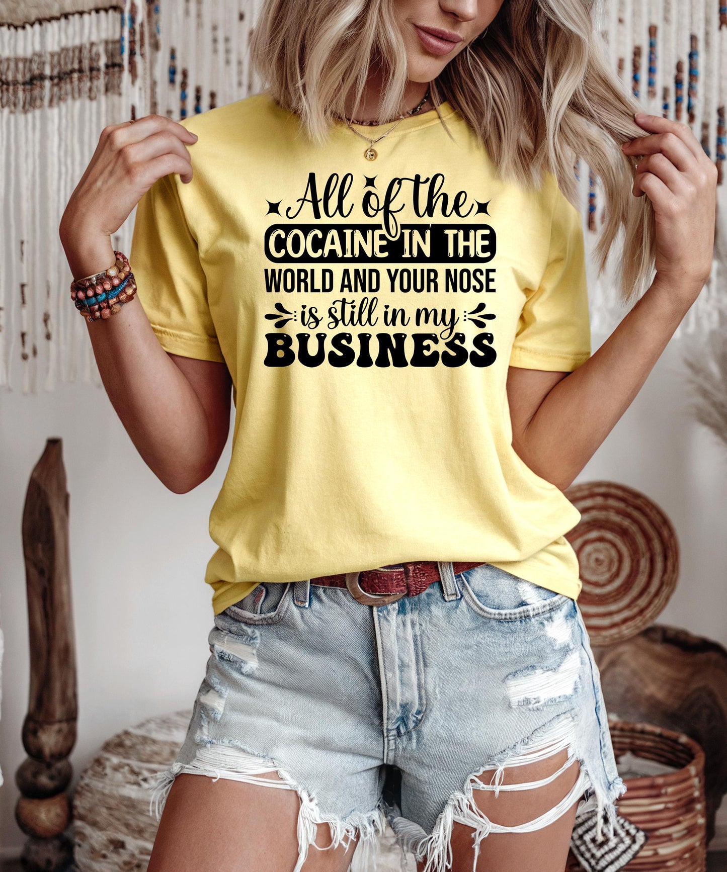 Funny Nosy People Shirt, Sarcastic Mind Your Business Tee, Sassy Quote Apparel, Humorous Graphic T-Shirt, Sarcasm Crew Neck Sweater