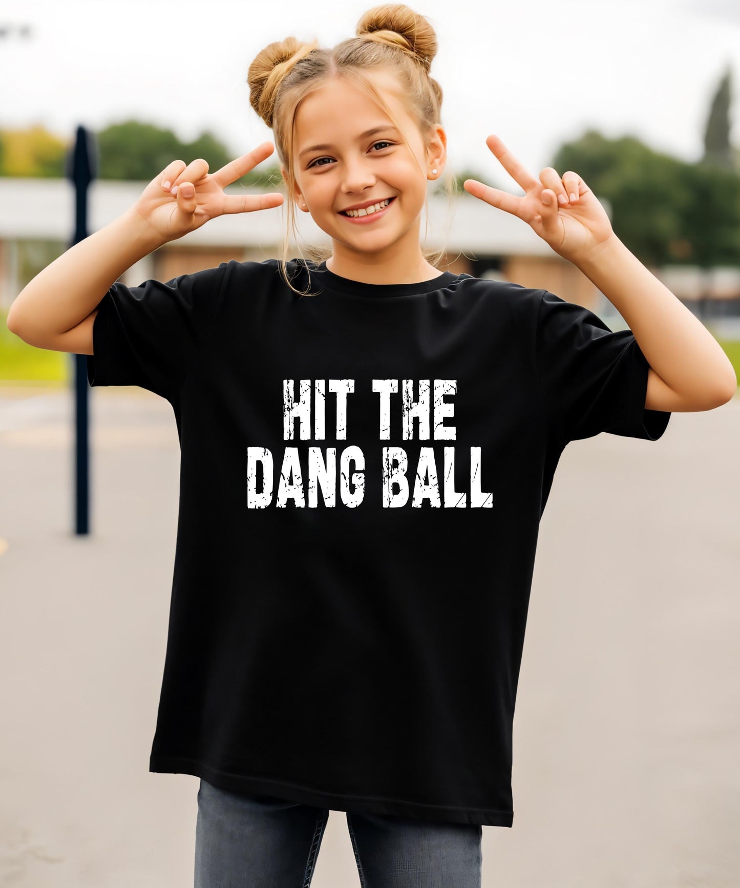 Hit The Dang Ball Shirt, Funny Sports Mom Tee, Baseball Softball Coach Gift, Distressed Game Day Sweatshirt, Stadium Hoodie