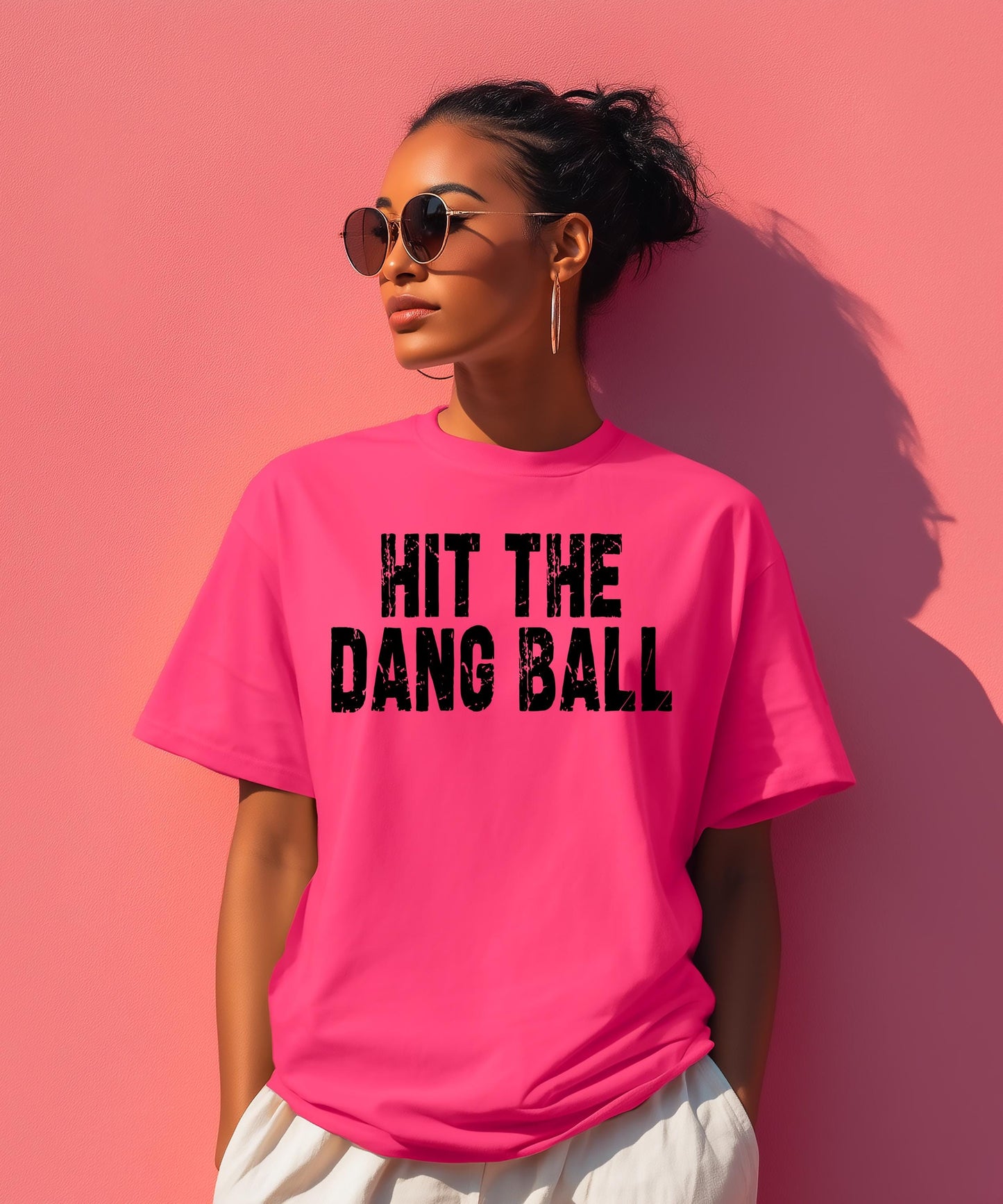 Hit The Dang Ball Shirt, Funny Sports Mom Tee, Baseball Softball Coach Gift, Distressed Game Day Sweatshirt, Stadium Hoodie