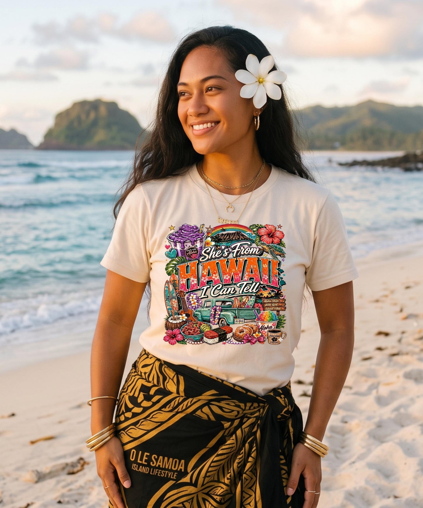 She's From Hawaii I Can Tell Shirt, Funny Tropical Graphic Tee, Retro Aloha State Apparel, Island Vacation Sweater, Surf Beach Hoodie
