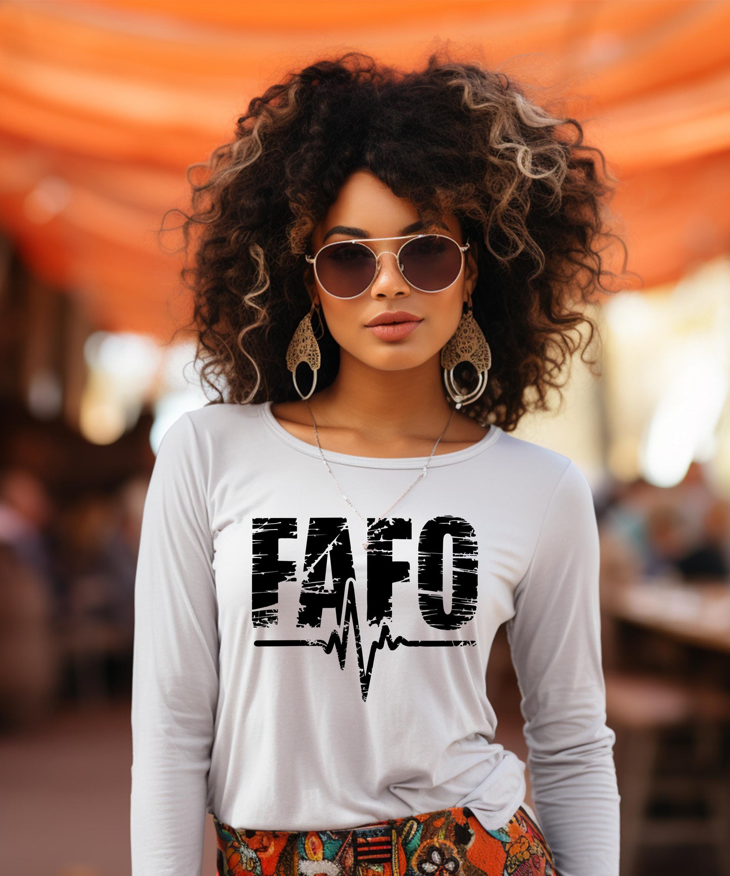 FAFO Shirt, Funny Heartbeat Graphic Tee, Sarcastic Quote, Edgy Country Humor Pullover Hoodie, Vintage Crewneck Sweater, Sassy Top