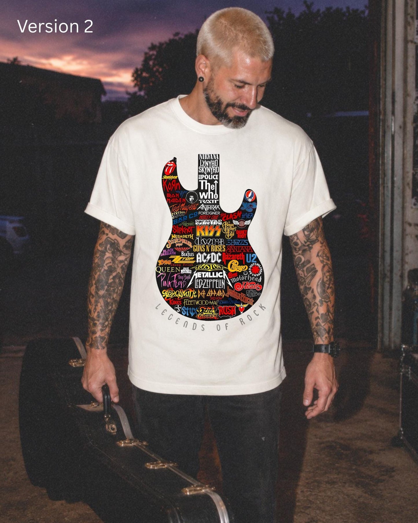 Legends Of Rock Shirt Classic Guitar Graphic Tee, Vintage Band Top, Retro Music Concert Hoodie, Crewneck Sweater, Musician Apparel