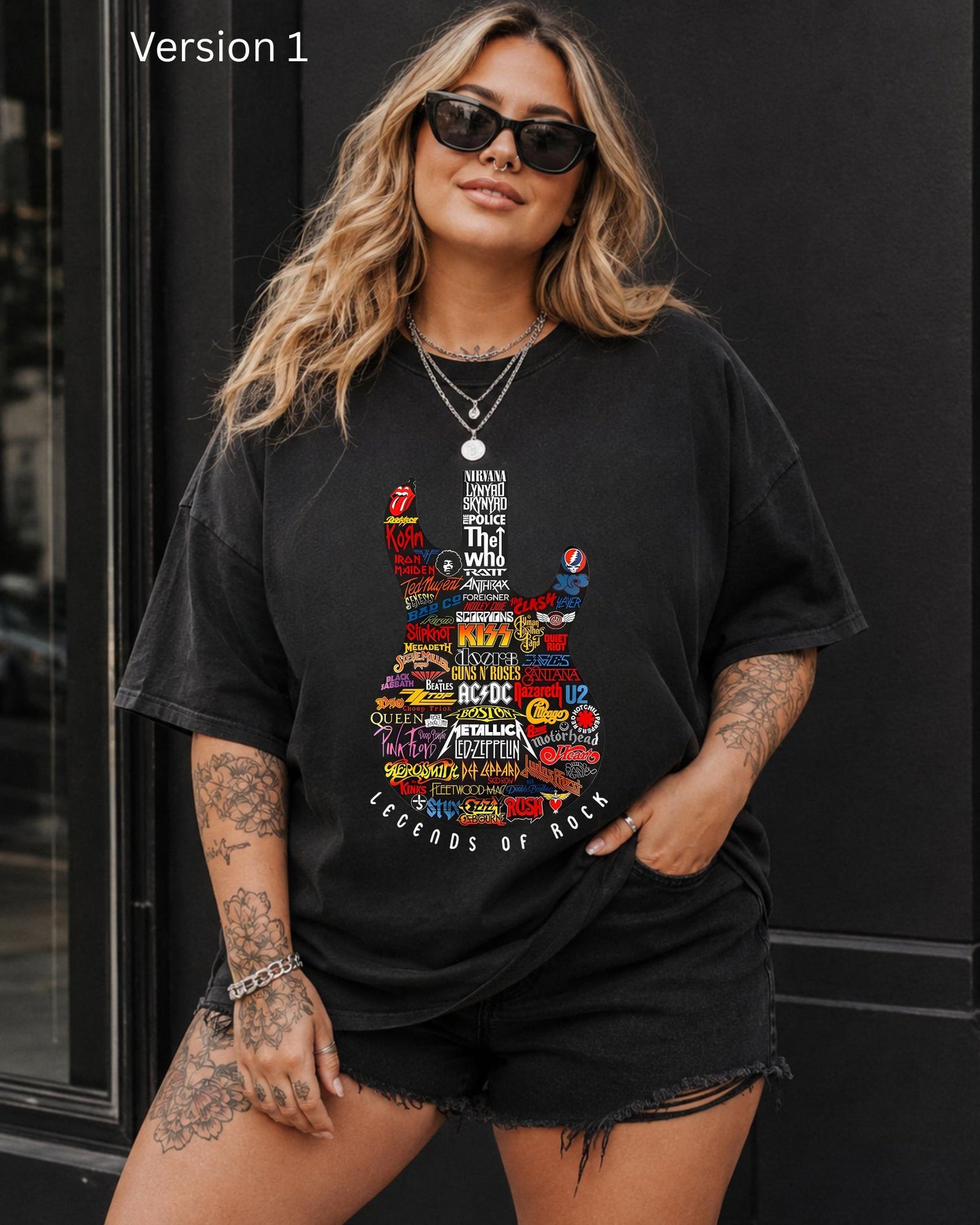 Legends Of Rock Shirt Classic Guitar Graphic Tee, Vintage Band Top, Retro Music Concert Hoodie, Crewneck Sweater, Musician Apparel