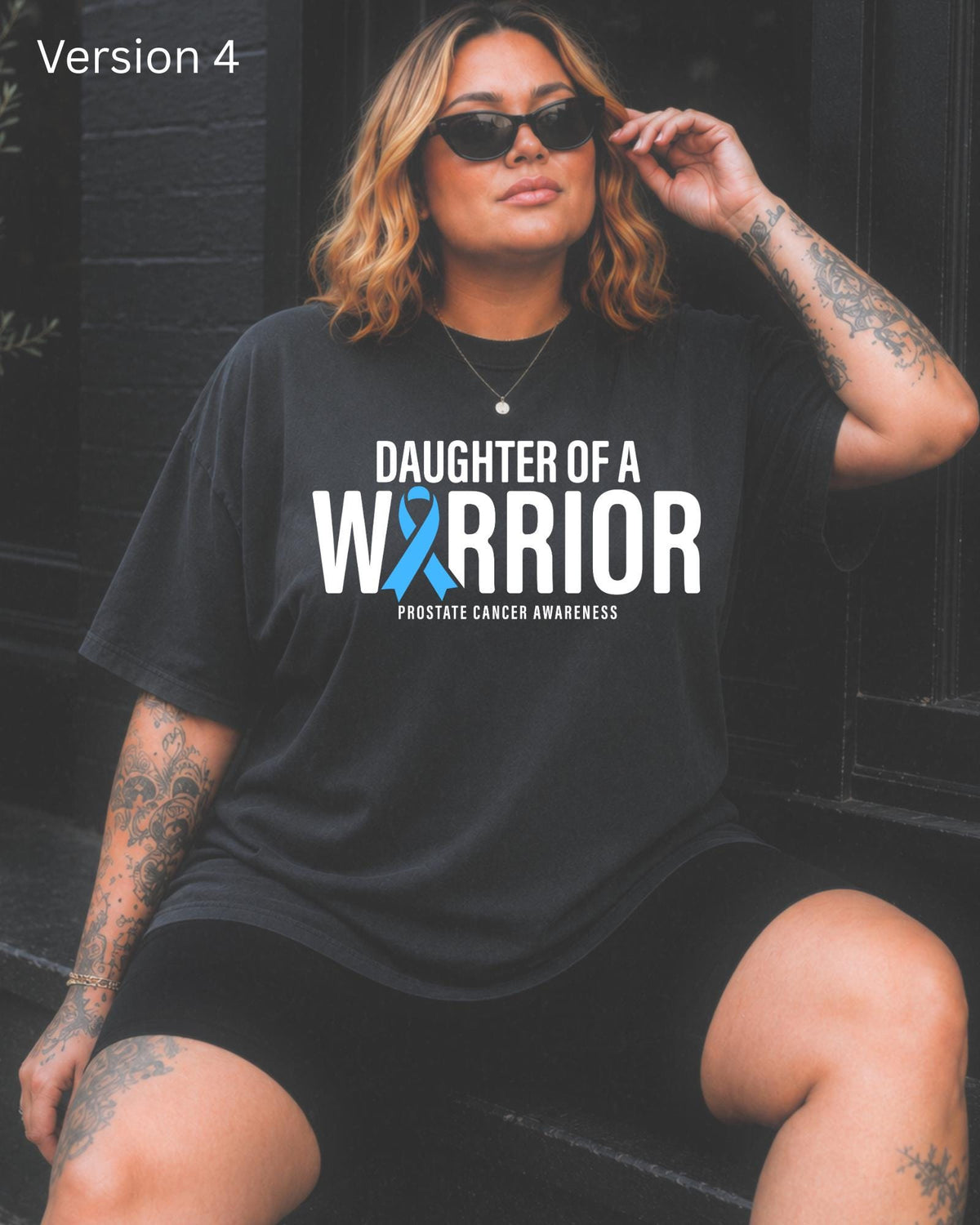 Daughter of a Warrior Shirt, Prostate Cancer Awareness T-Shirt, Light Blue Ribbon Tee, Dad Cancer Support Hoodie, Family Fight Sweatshirt