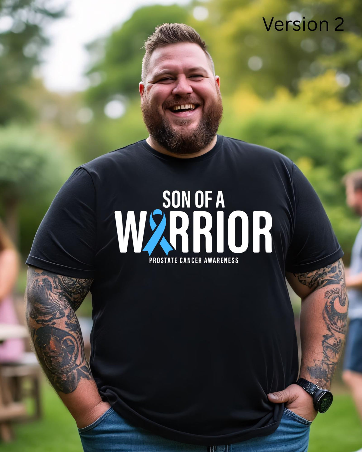 Son of a Warrior Shirt, Prostate Cancer Awareness T-Shirt, Light Blue Ribbon Tee, Dad Cancer Support Hoodie, Family Fight Sweatshirt