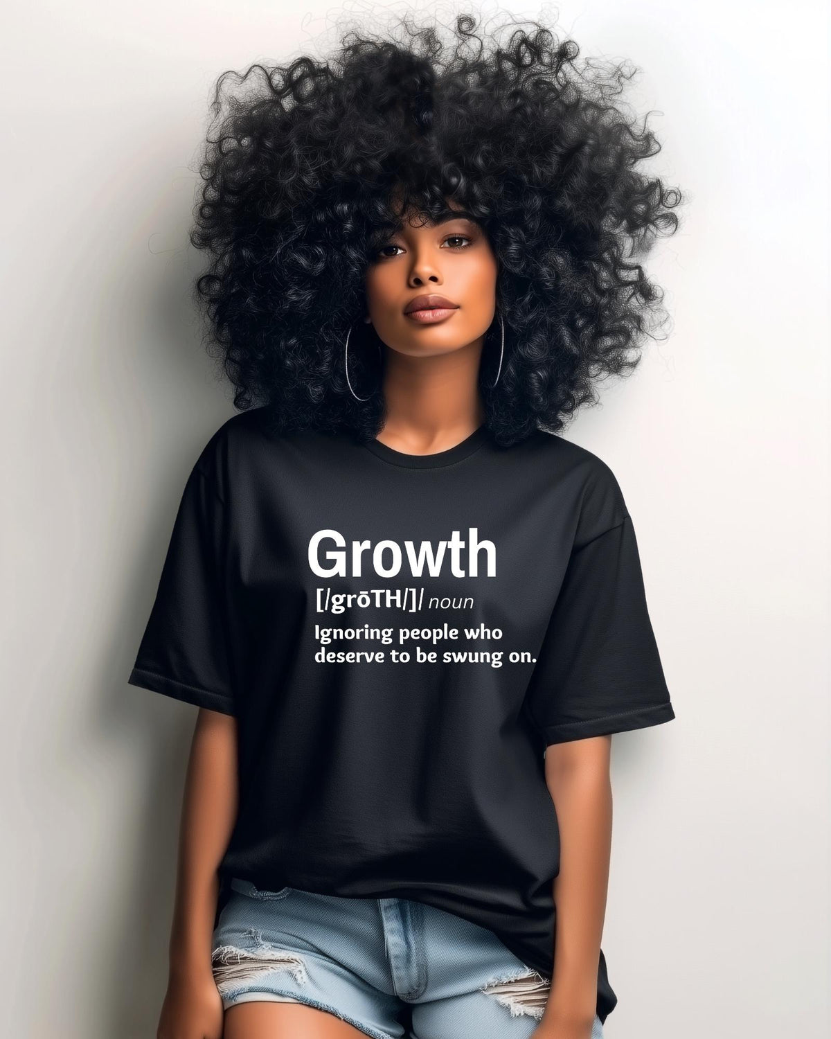 Funny Growth Definition Shirt Sarcastic Graphic Tee Edgy Humor Apparel Introvert Hoodie Youth Adult Crewneck Sweater Unisex Gag Gift Top