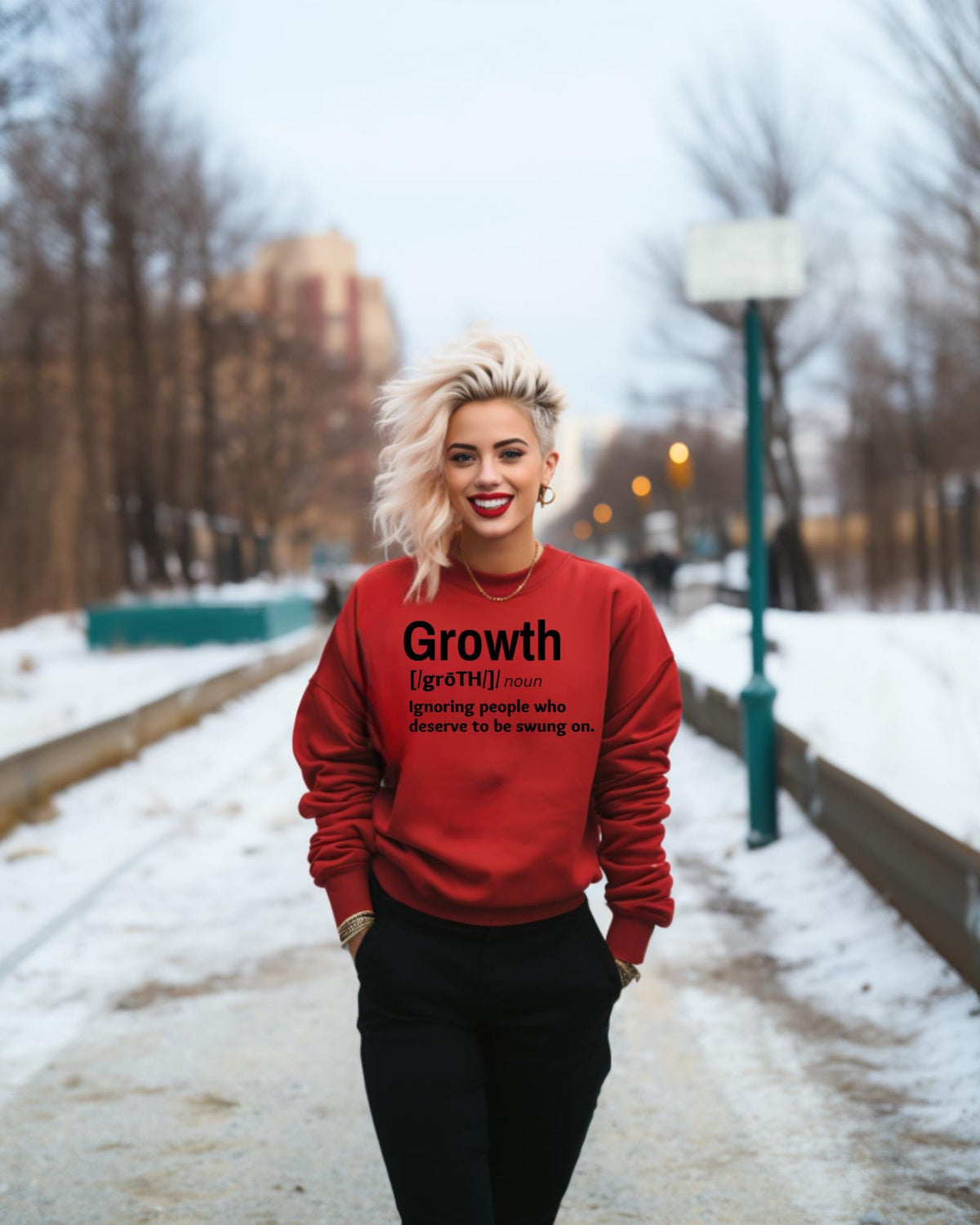 Funny Growth Definition Shirt Sarcastic Graphic Tee Edgy Humor Apparel Introvert Hoodie Youth Adult Crewneck Sweater Unisex Gag Gift Top